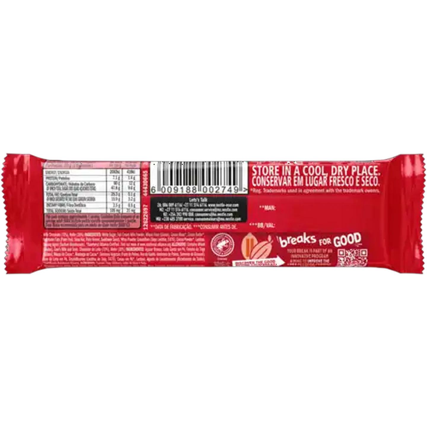 Image of Nestlé KitKat Gluten Free Milk Chocolate Crisp Wafer Fingers 20g
