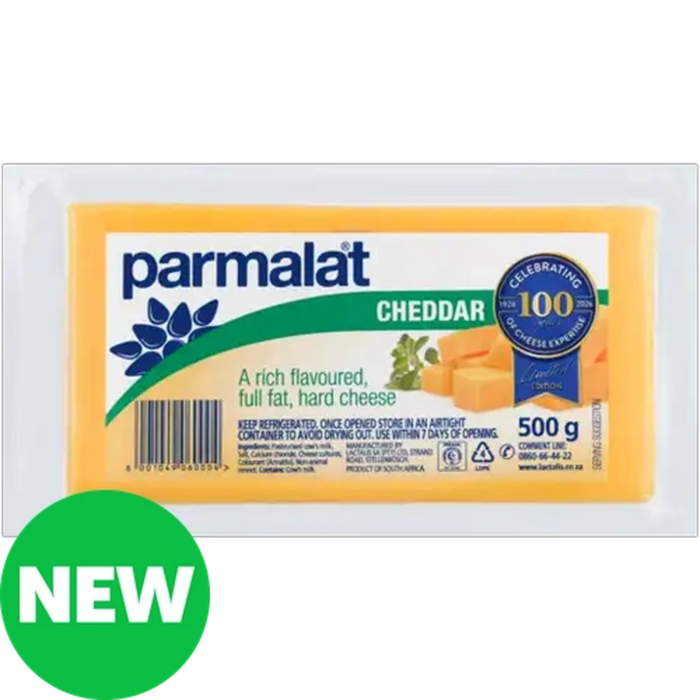Image of Parmalat Limited Edition Full Fat Hard Cheddar Cheese 500g