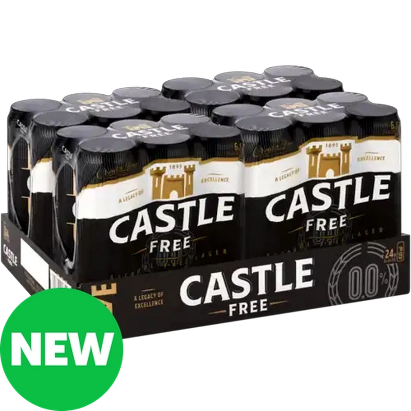 Image of Castle Free Alcohol-Free Lager Beer Cans 24 x 410ml