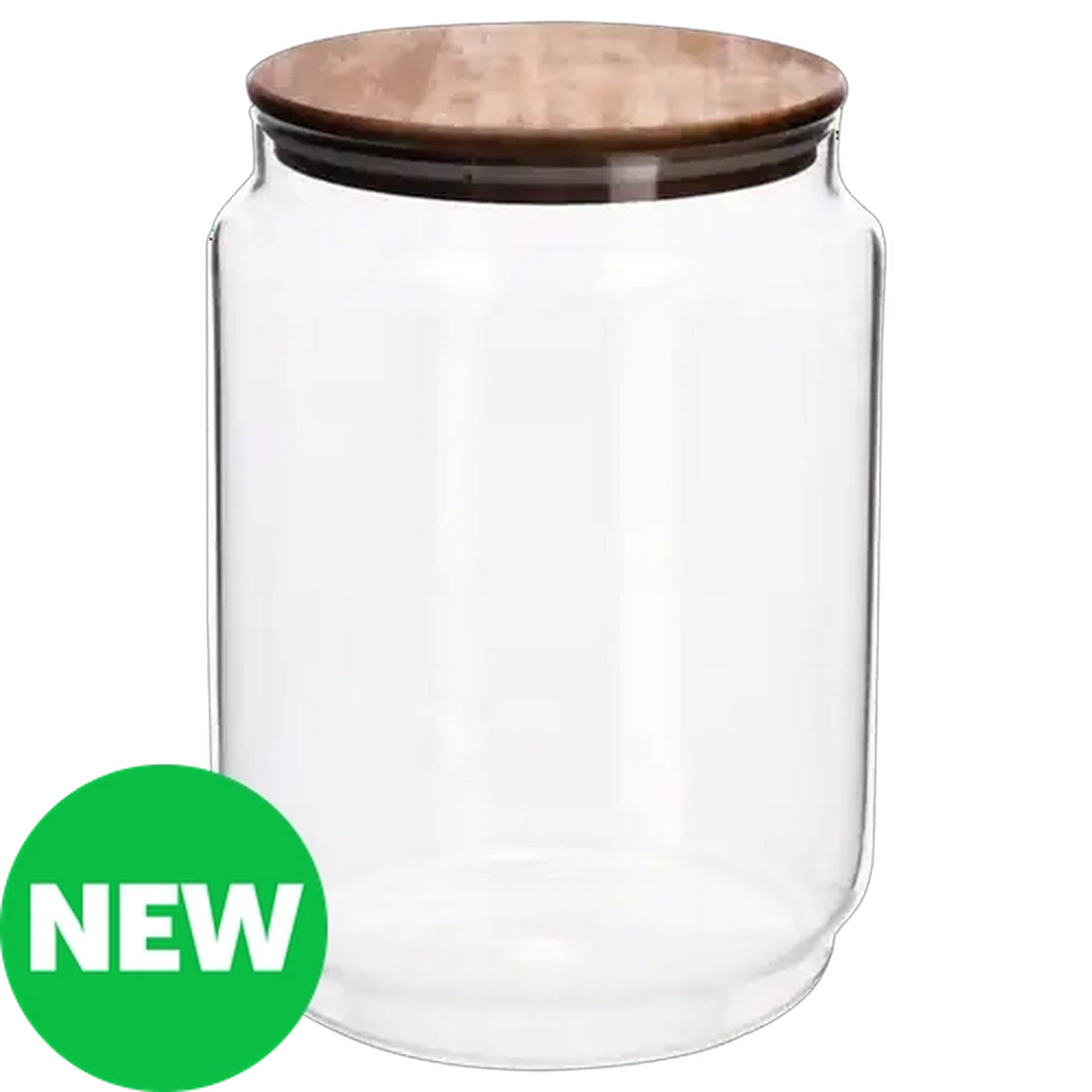 Image of Large Glass Jar with Acacia Wood Lid 4.2L