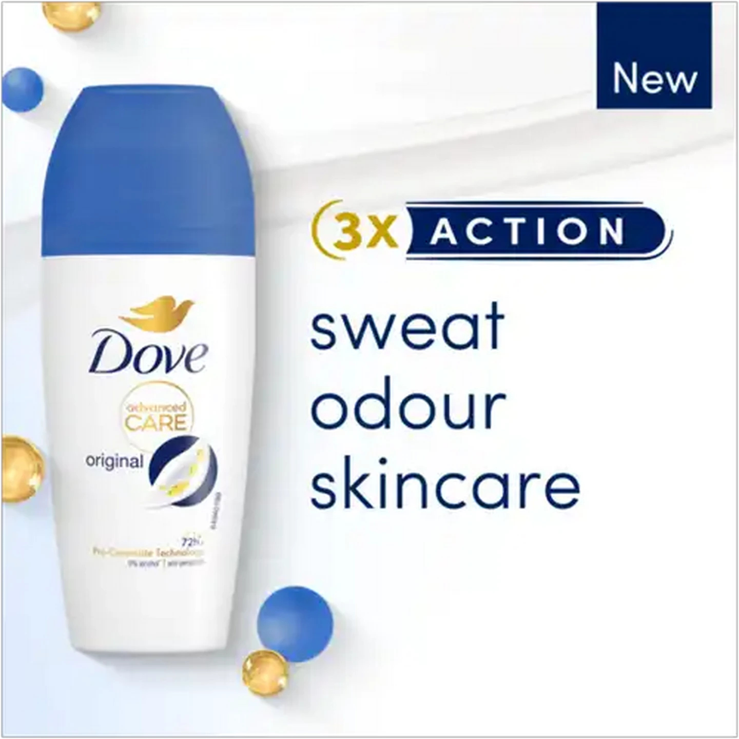 Image of Dove Alcohol Free Original 0% Alcohol Anti-Perspirant Roll-On 50ml