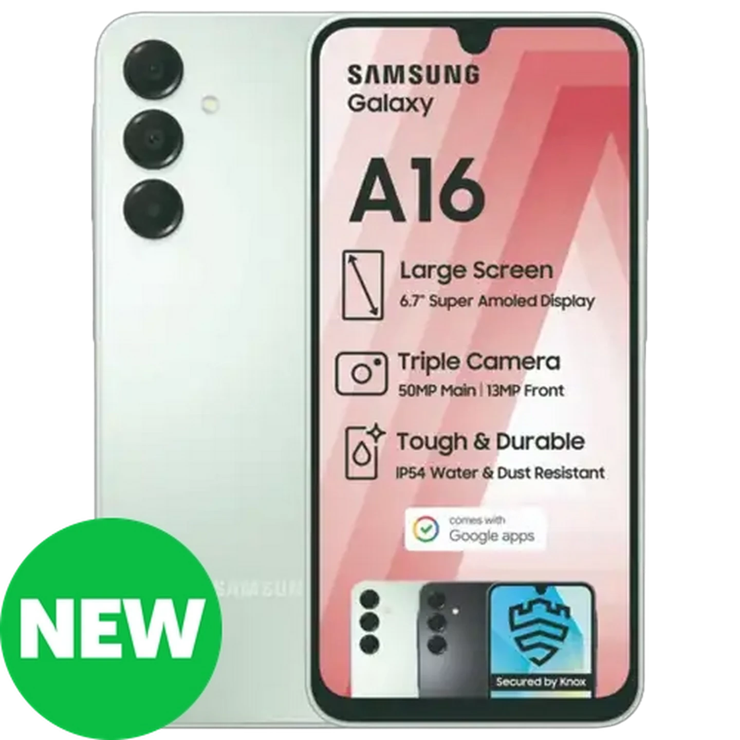 Image of Samsung Galaxy A16 Light Green Dual-Sim Mobile Handset 128GB