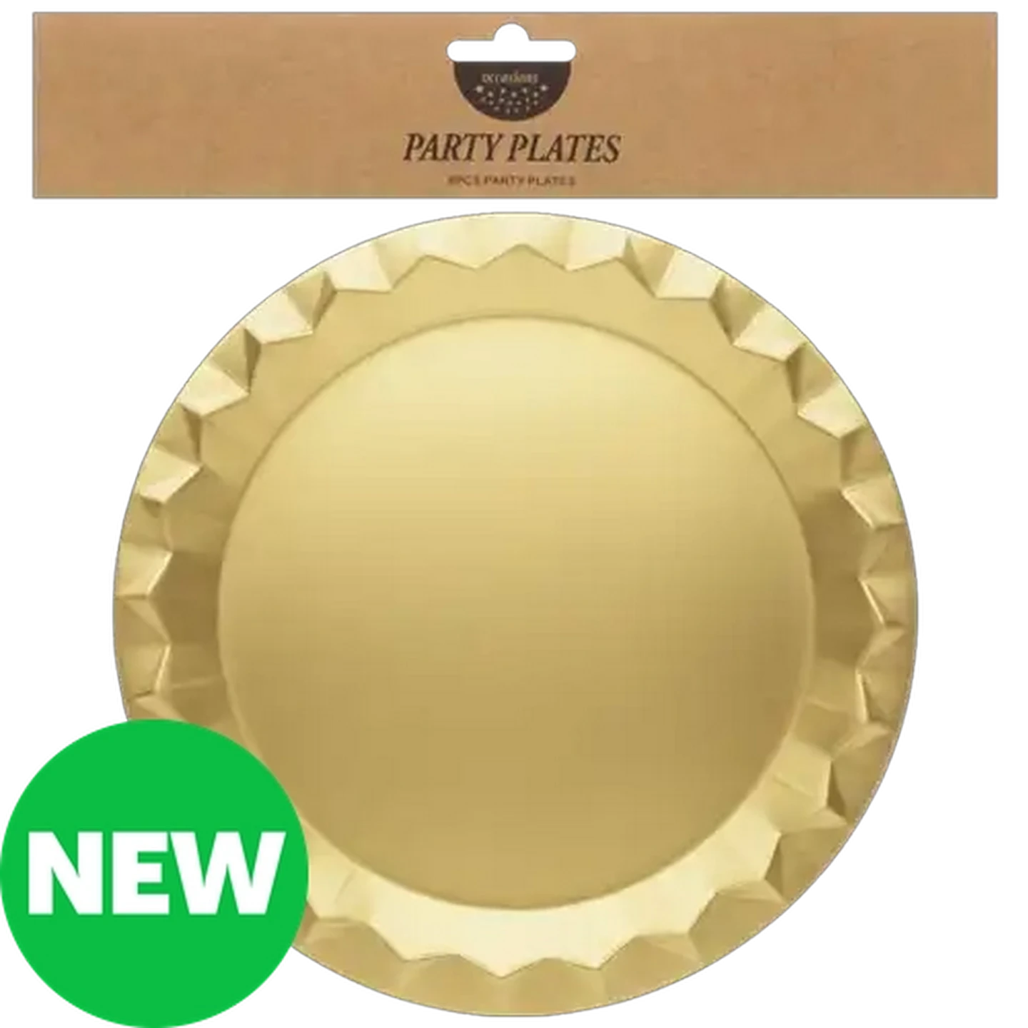 Image of Occasions Gold Solid Paper Party Plates 8-Pack