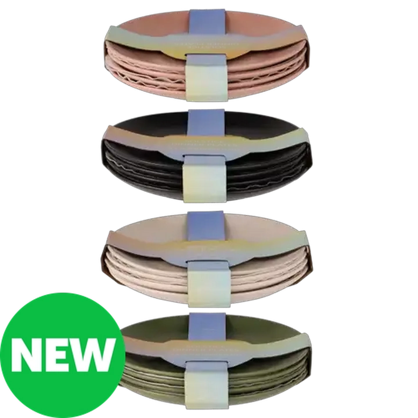 Image of Solstice Stoneware Matt Dinner Plates 26.3cm 4-Pack (Colour May Vary)
