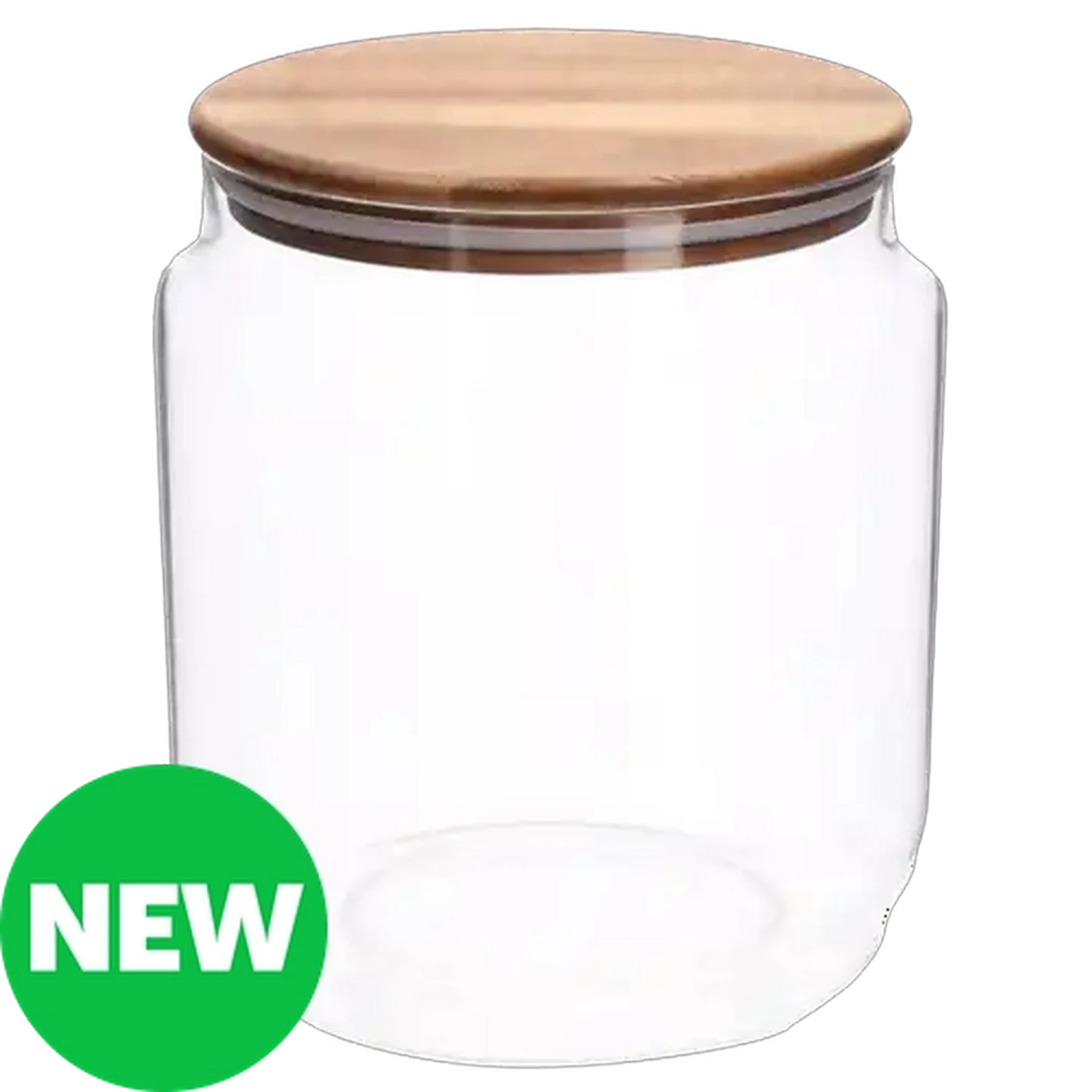 Image of Large Glass Jar with Acacia Acacia Wood Lid 3L