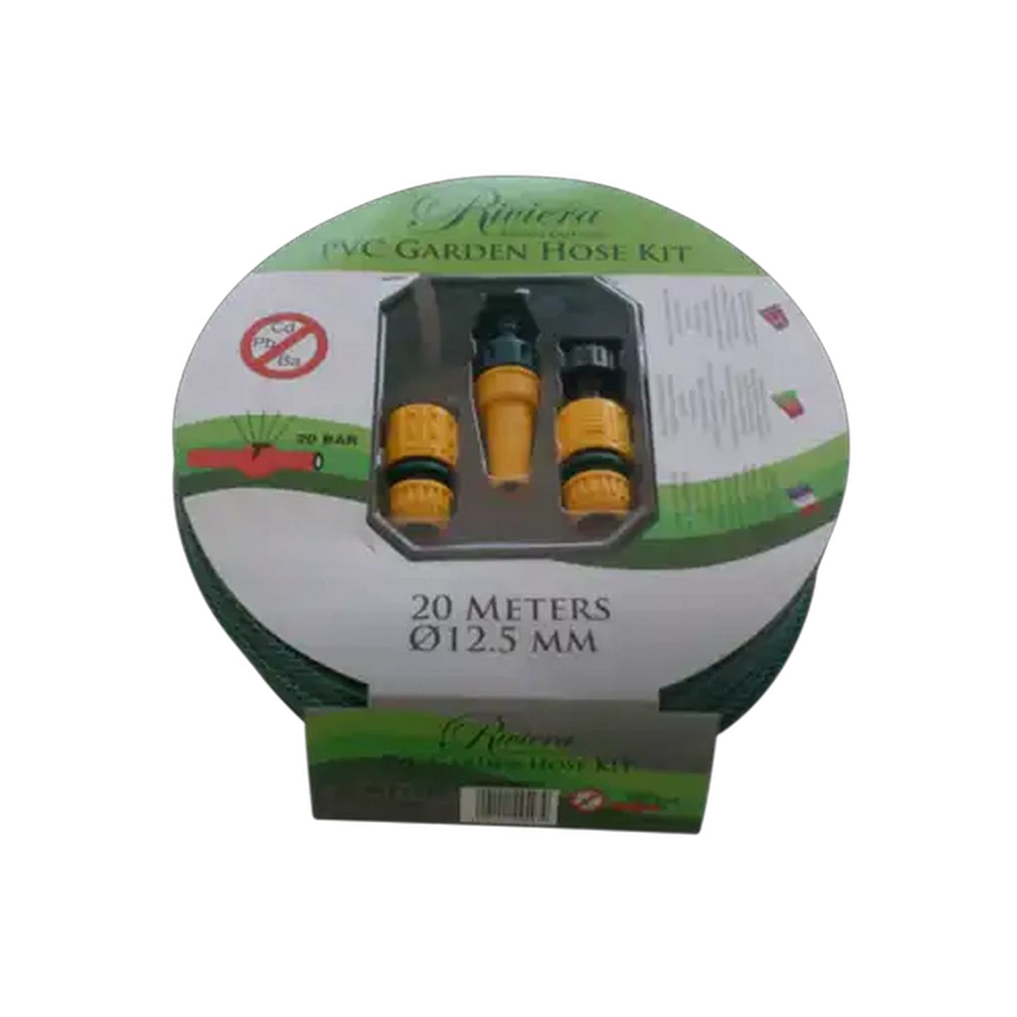 Image of Riviera Green Garden Hose & Fittings Set 4 Piece