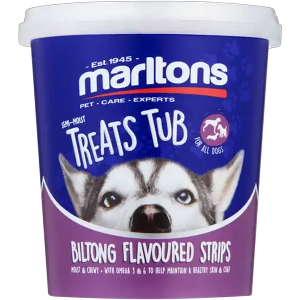 Marltons Biltong Flavoured Semi-Moist Dog Strips 500g