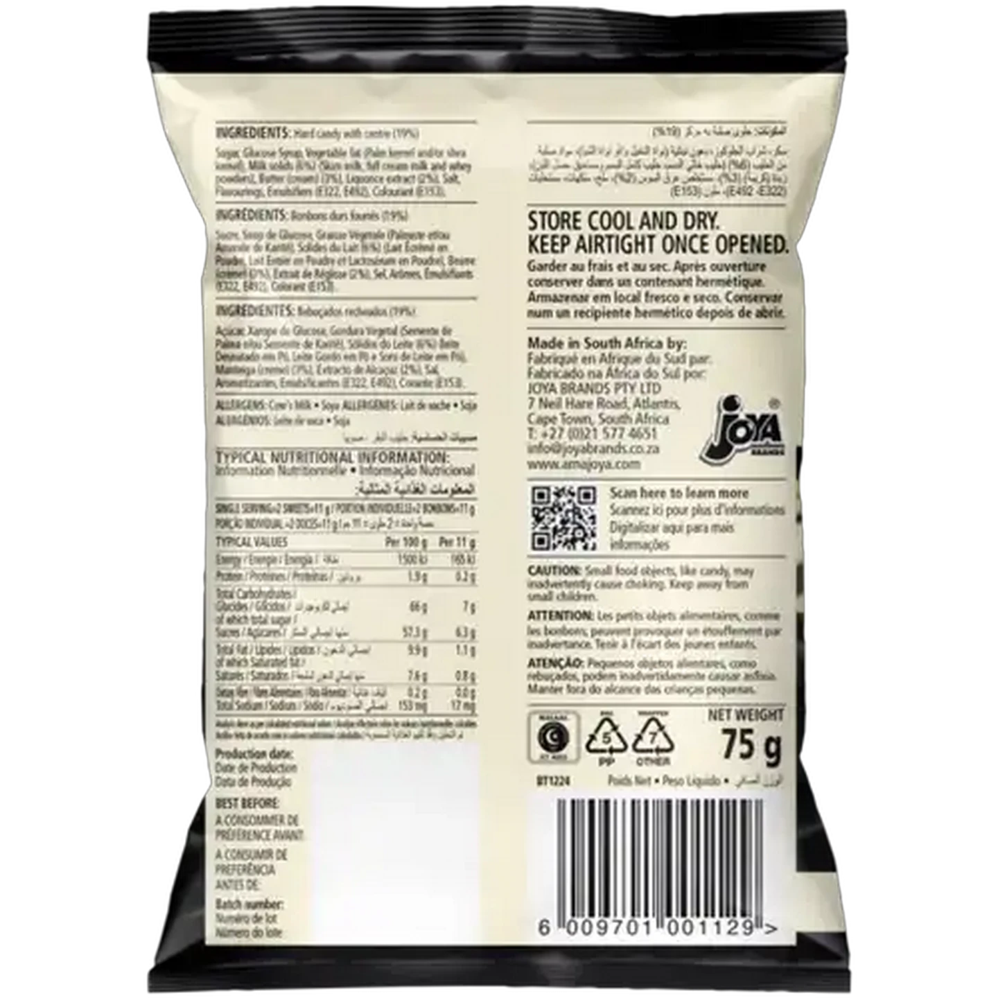 Image of Amajoya Liquorice Candy with White Chocolate Flavoured Centre 75g