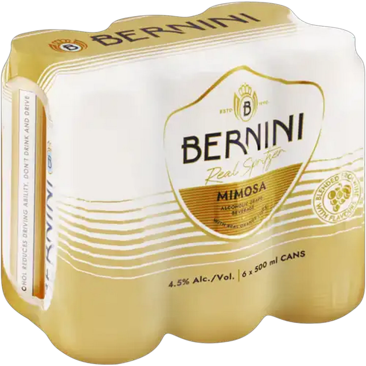 Image of Bernini Mimosa Alcoholic Grape Beverage Cans 6 x 500ml