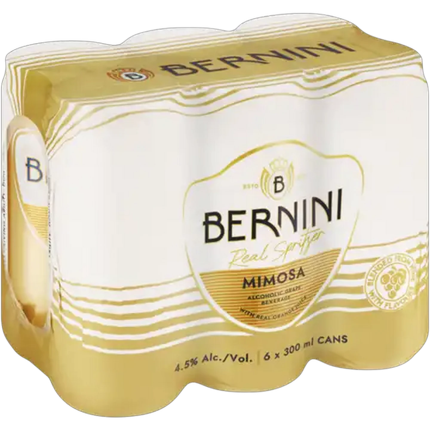 Image of Bernini Mimosa Alcoholic Grape Beverage Cans 6 x 300ml