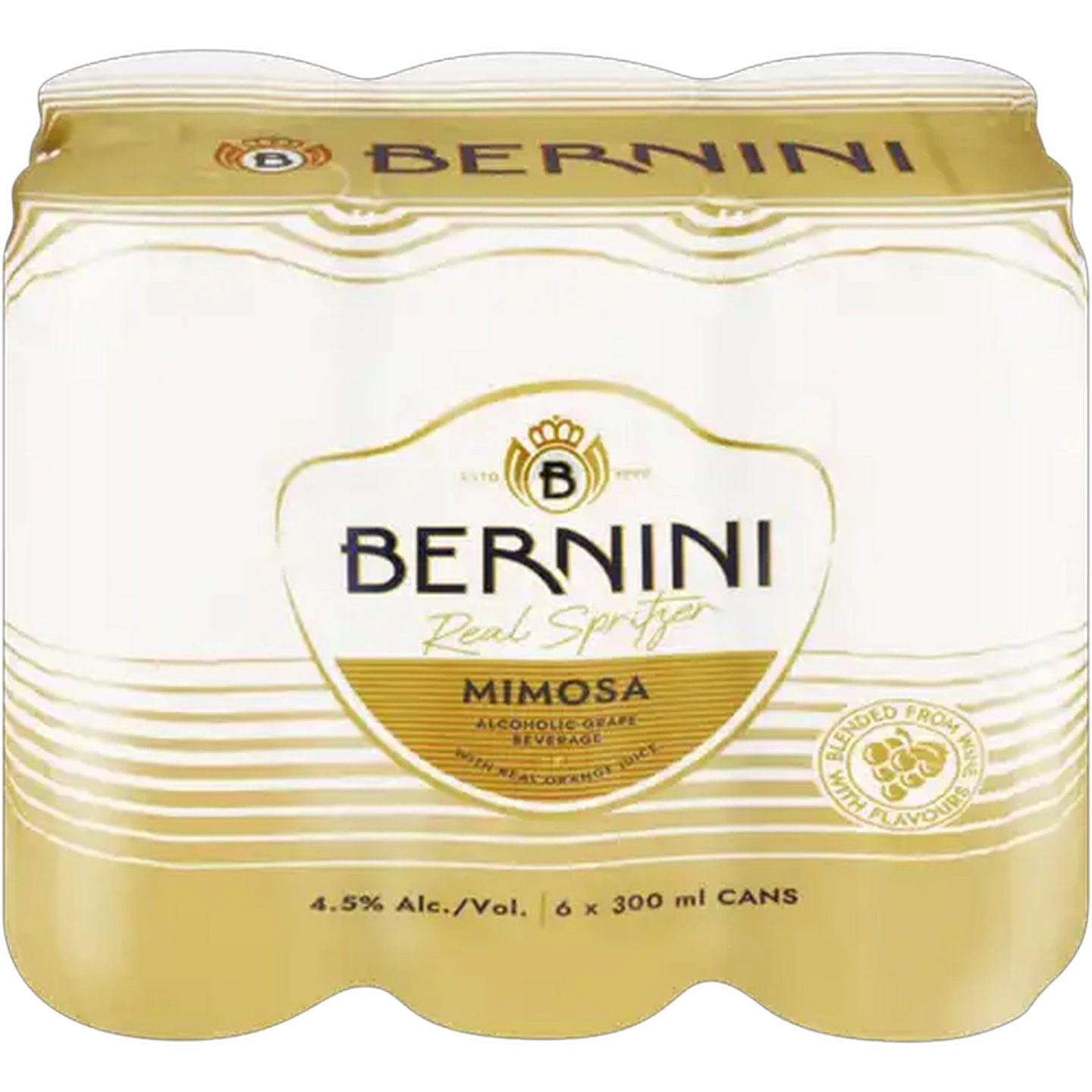 Image of Bernini Mimosa Alcoholic Grape Beverage Cans 6 x 300ml