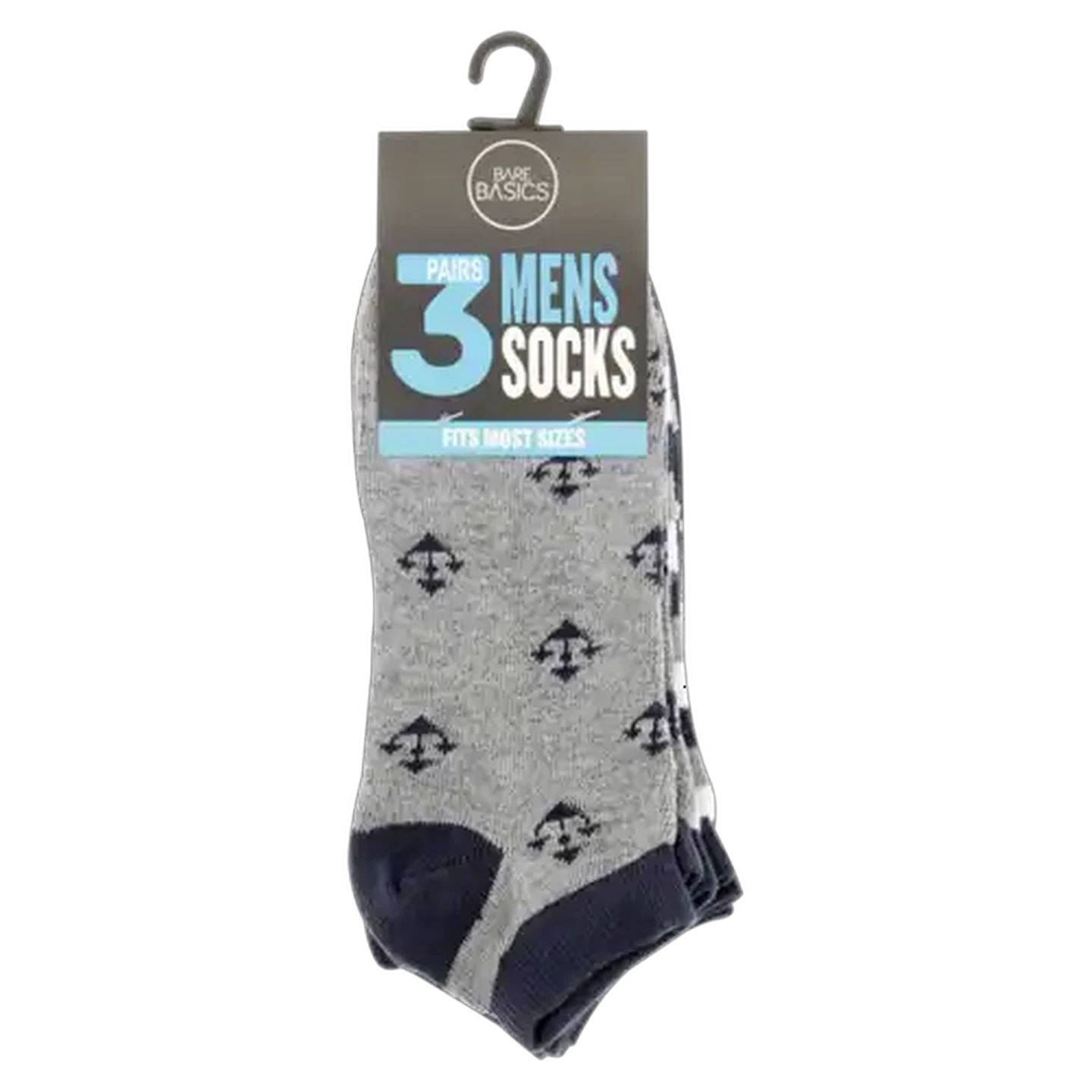 Image of Bare Basics Mens Sneaker Socks 3-Pack
