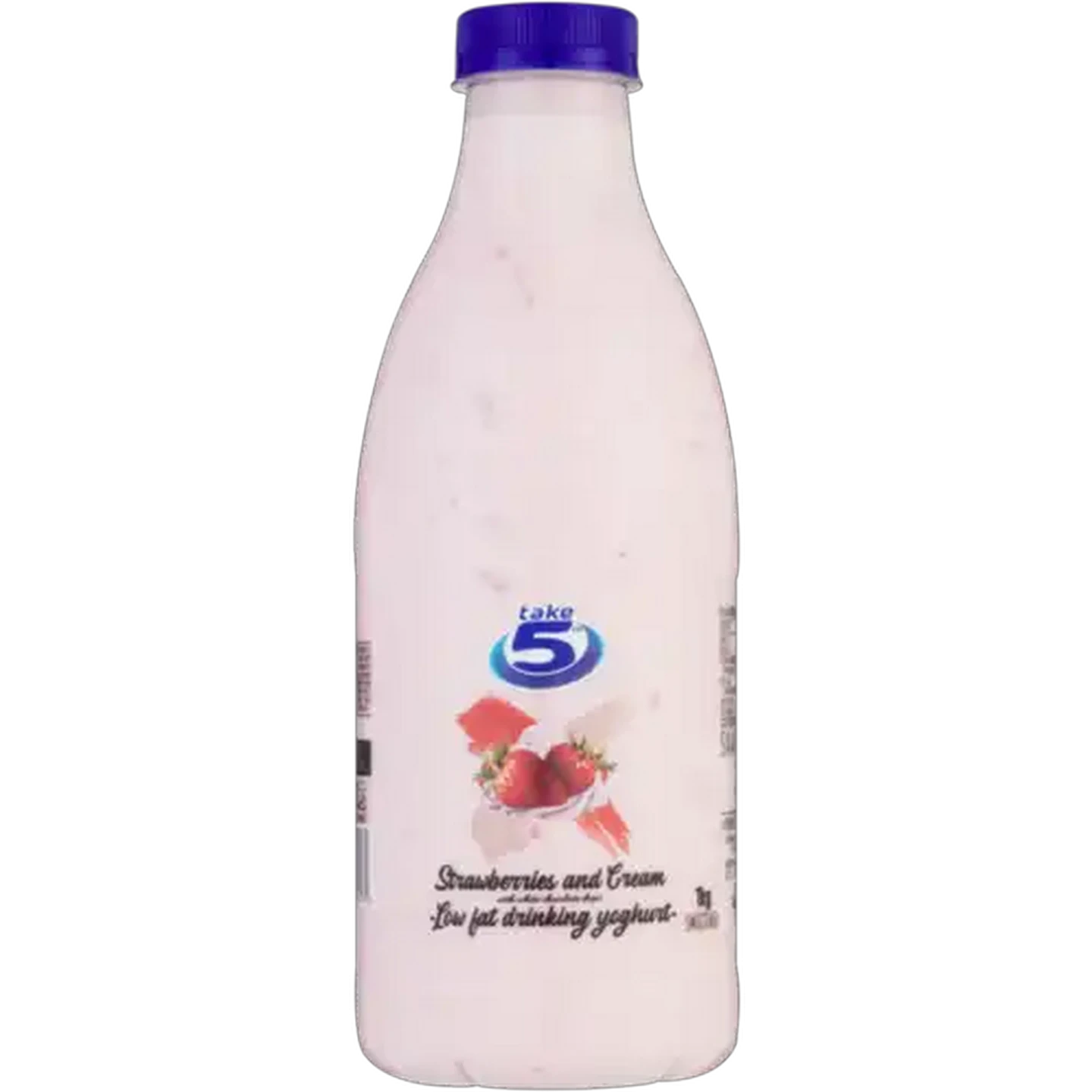 Image of Take 5 Strawberries and Cream Low Fat Drinking Yoghurt with White Chocolate Drops 1kg