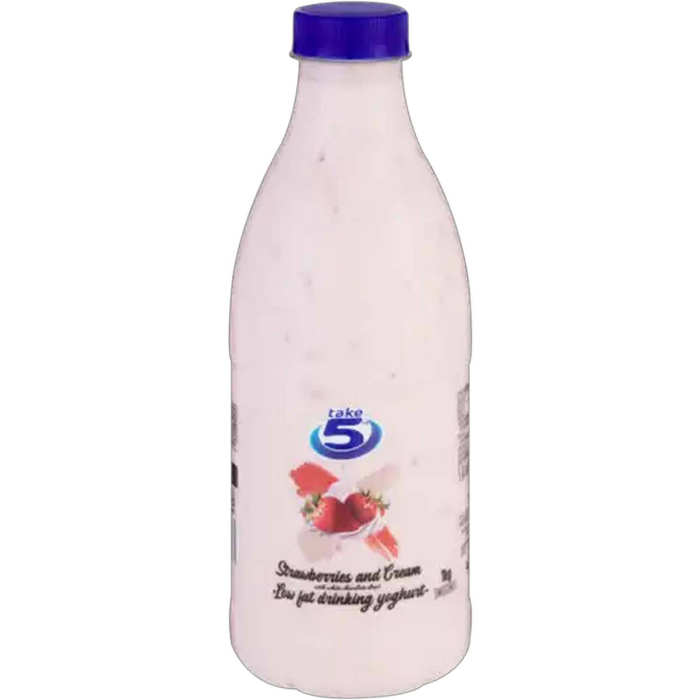 Image of Take 5 Strawberries and Cream Low Fat Drinking Yoghurt with White Chocolate Drops 1kg