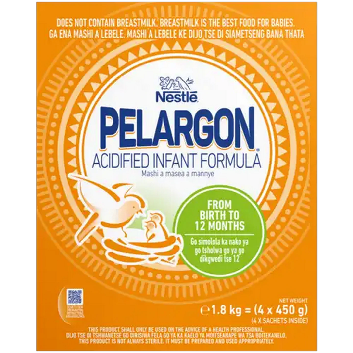 Image of Nestlé Pelargon Acidified Infant Formula 4 x 450g
