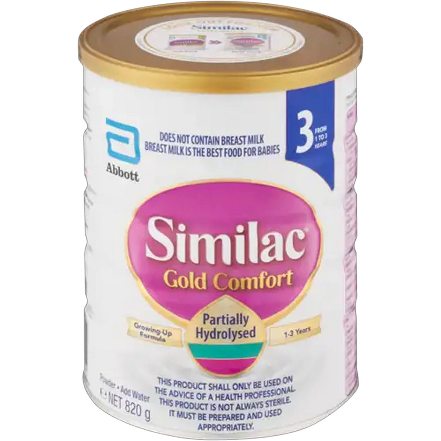 Image of Similac Gold Comfort Stage 3 1-3 Years Growing-Up Formula 820g