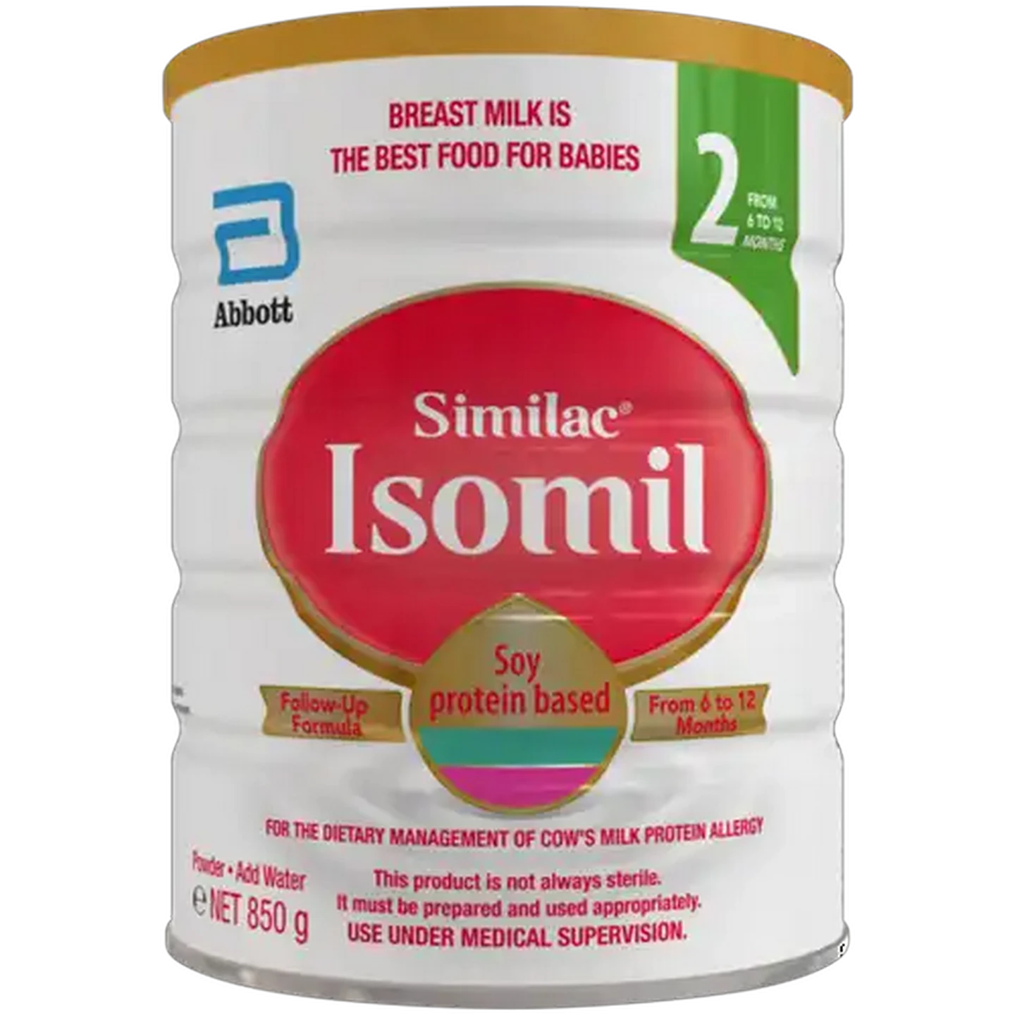 Image of Similac Isomil Stage 2 6-12 Months Soy Protein Based Infant Formula 850g