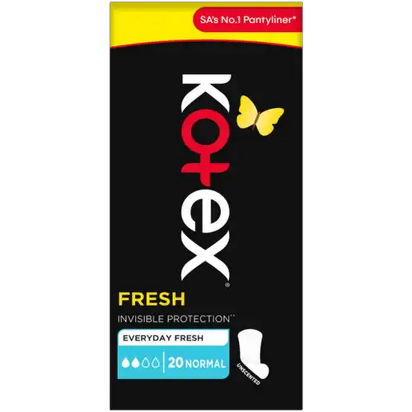 Image of Kotex Normal Unscented Fresh Liners 20 Pack