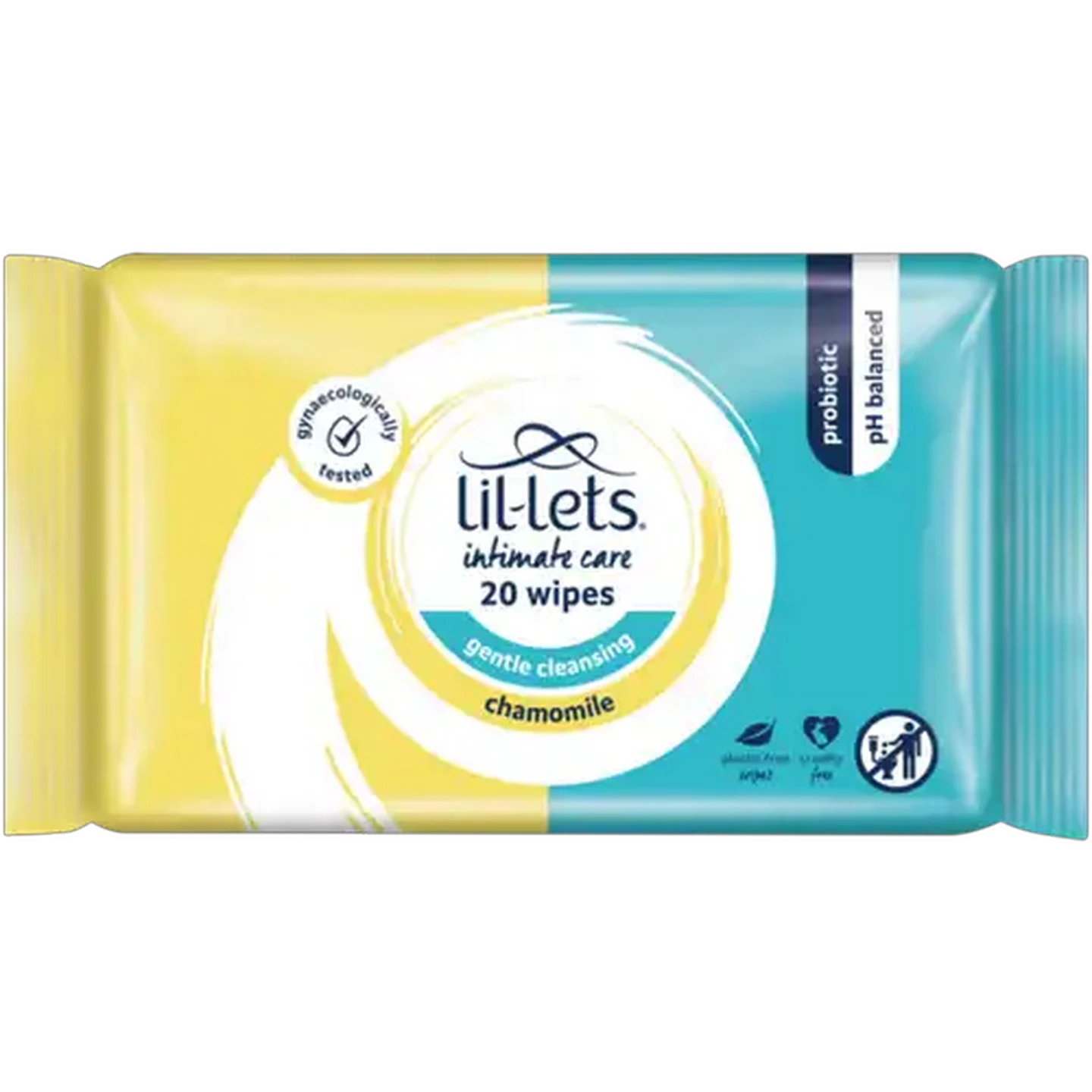 Image of Lil-Lets Intimate Care Chamomile Wipes 20 Pack