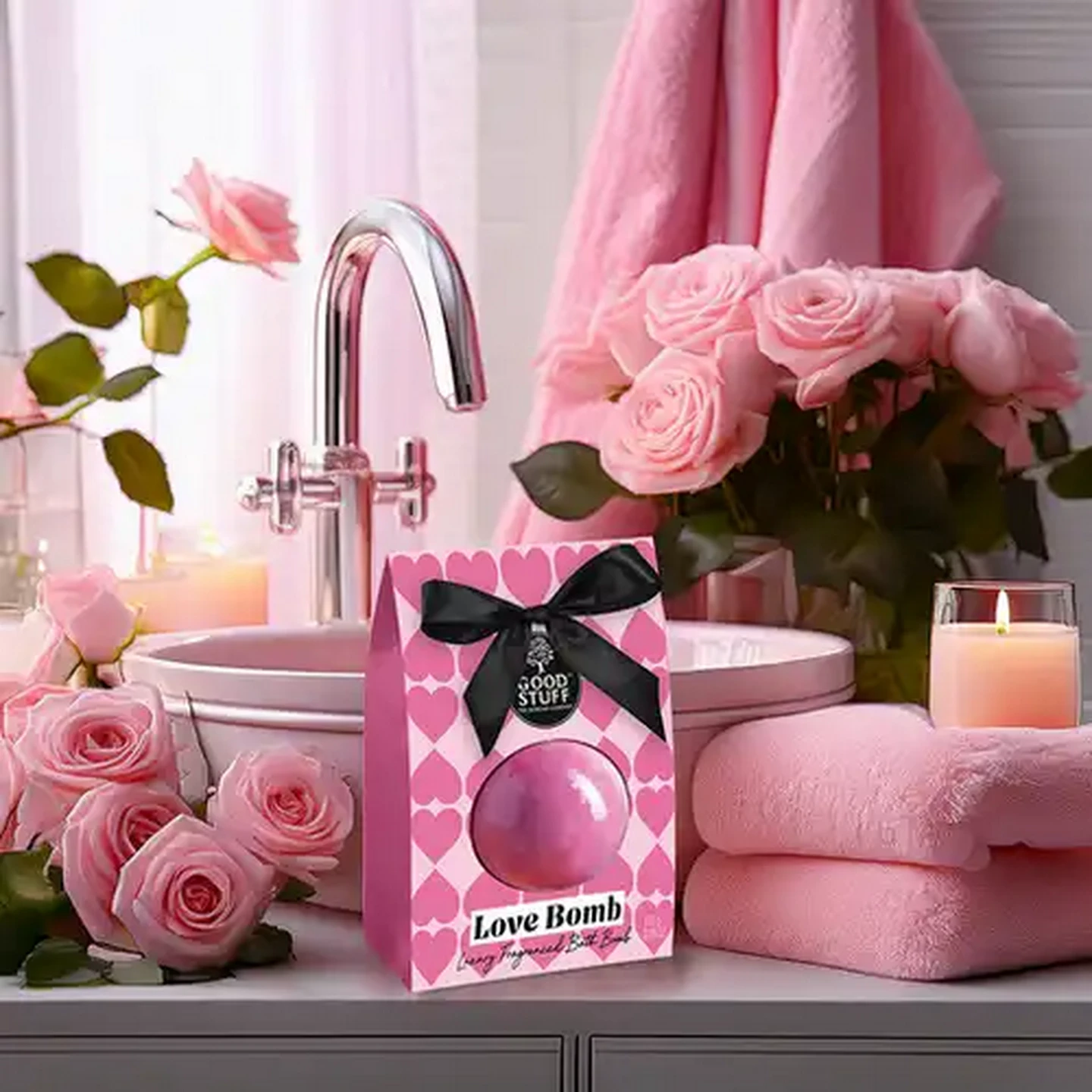 Image of Good Stuff Love Bomb Luxury Fragranced Bath Bomb 110g
