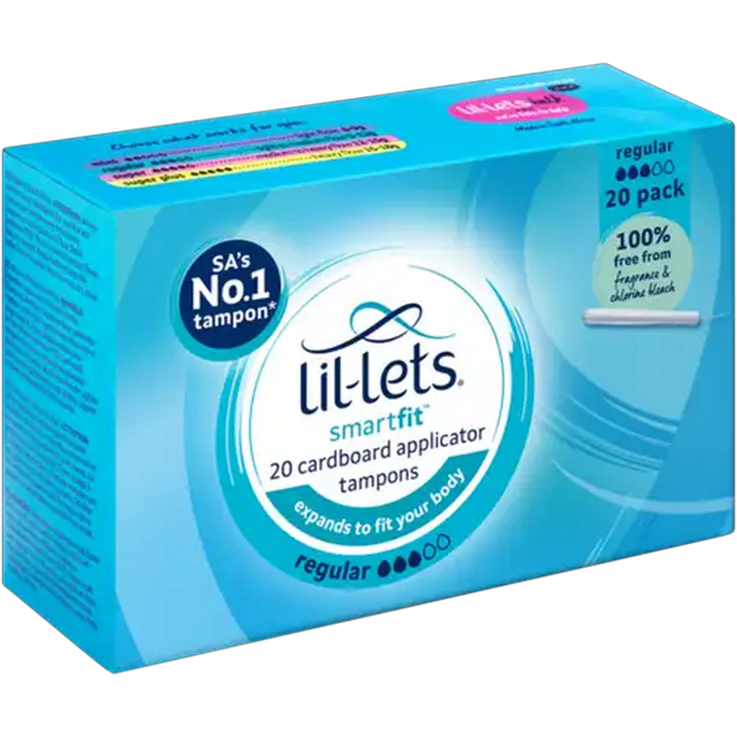 Image of Lil-Lets SmartFit Regular Cardboard Applicator Tampons 20 Pack