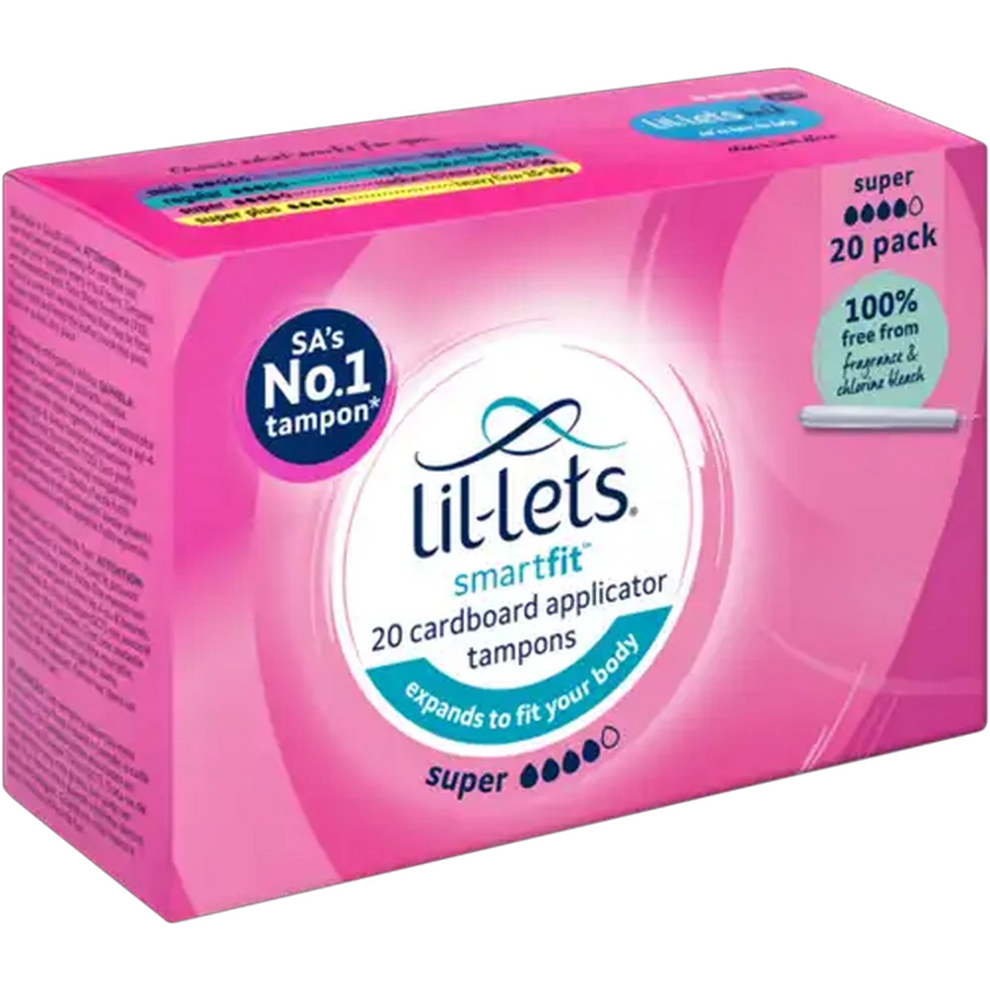 Image of Lil-Lets SmartFit Super Cardboard Applicator Tampons 20 Pack