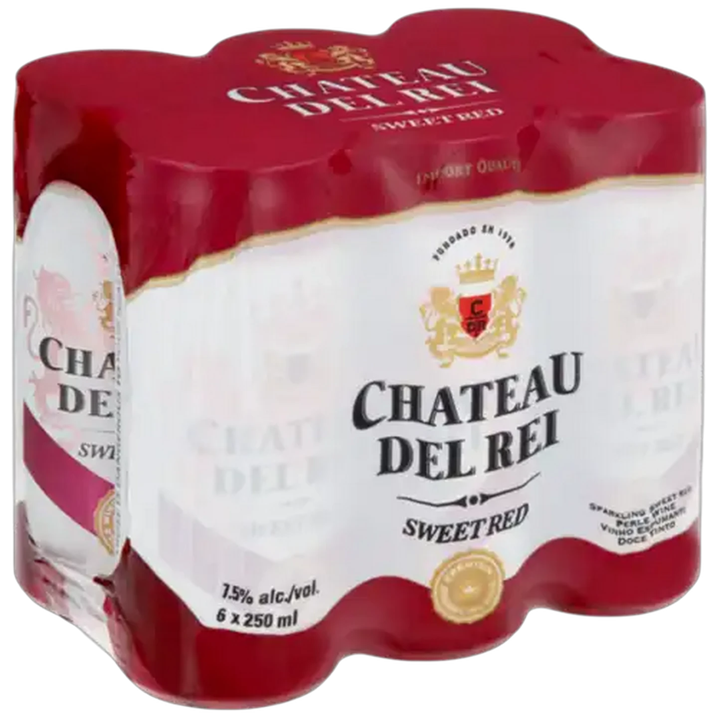 Image of Chateau Del Rei Sweet Red Sparkling Wine Cans 6 x 250ml