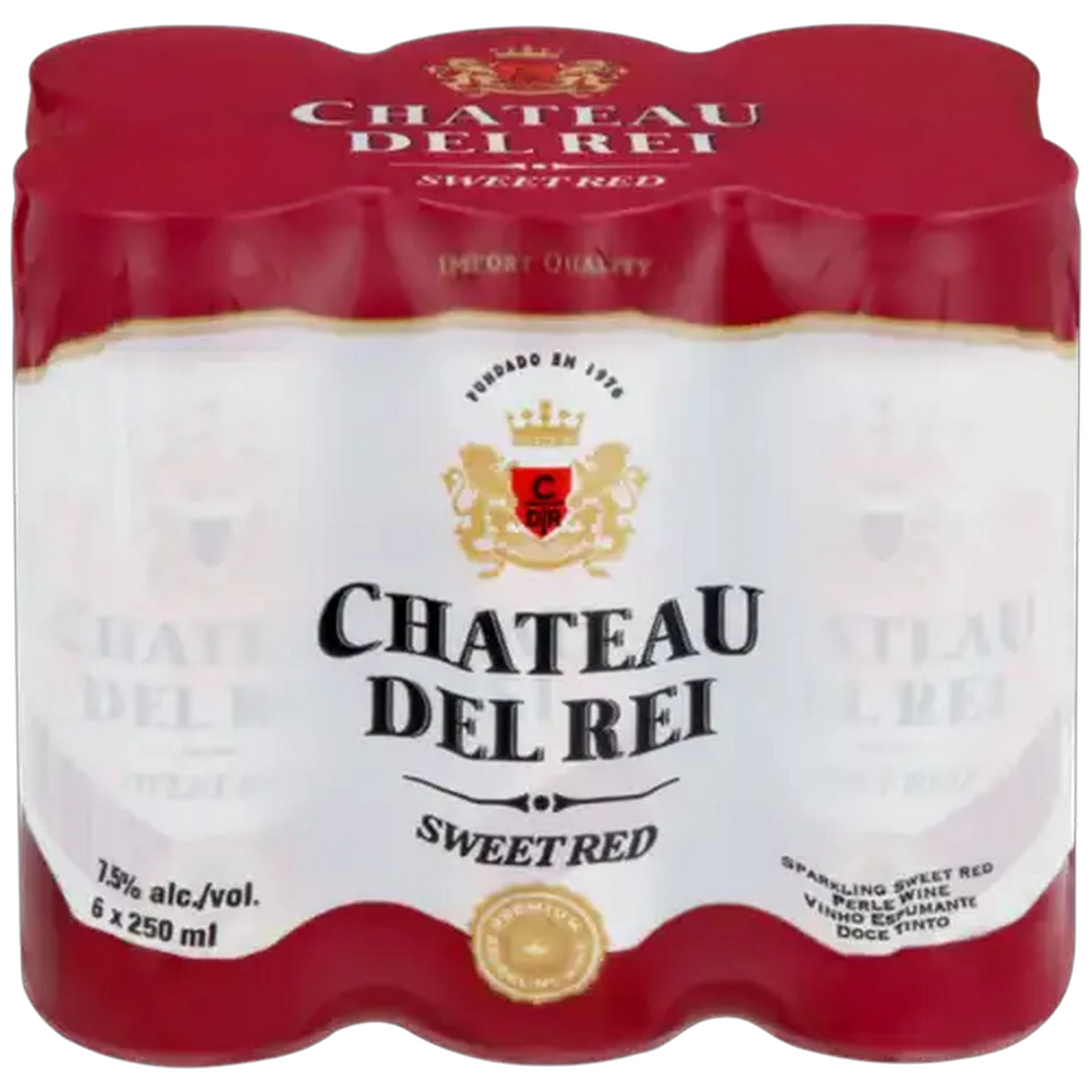 Image of Chateau Del Rei Sweet Red Sparkling Wine Cans 6 x 250ml