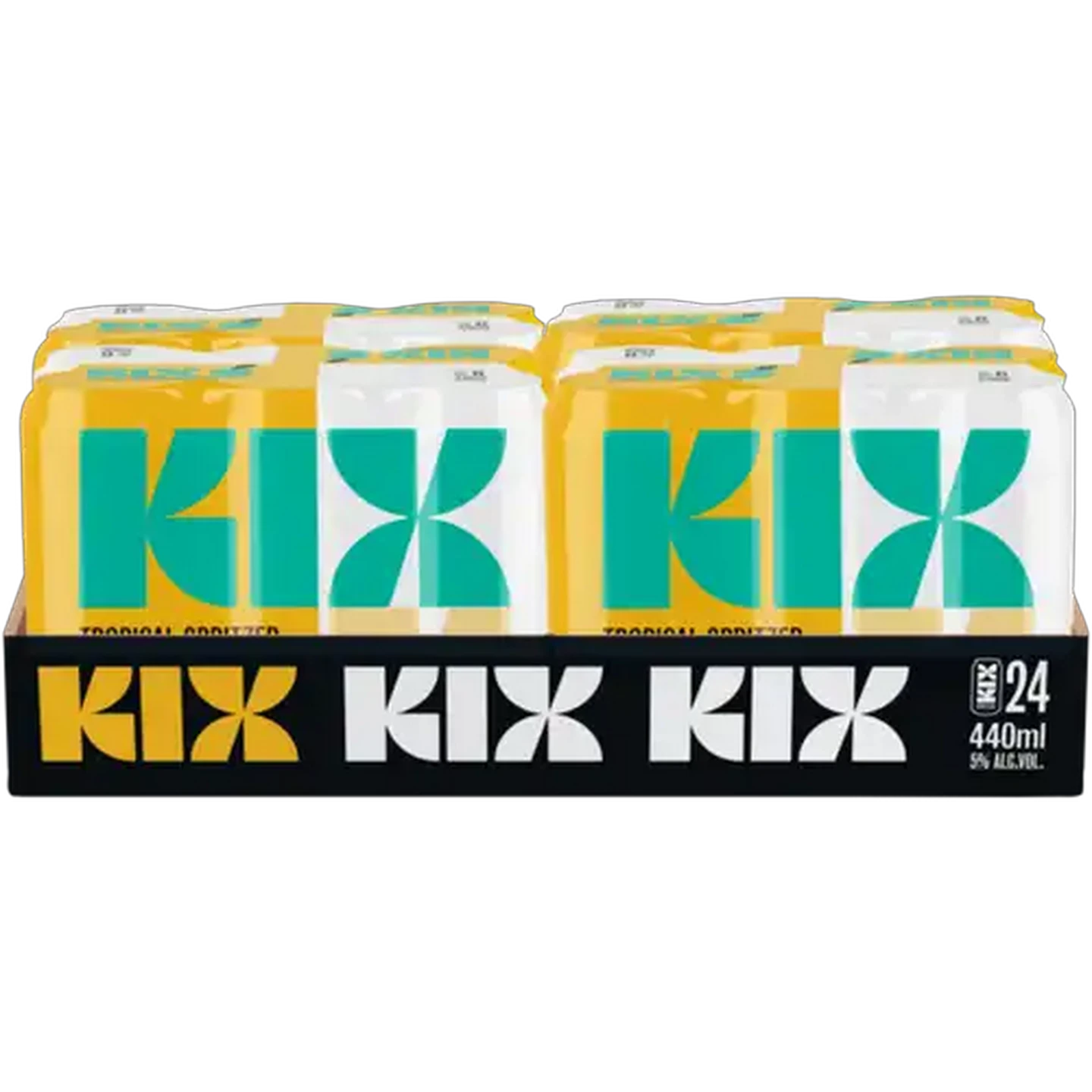 Image of KIX Passion Mango Flavour Tropical Spritzer Cans 24 x 440ml