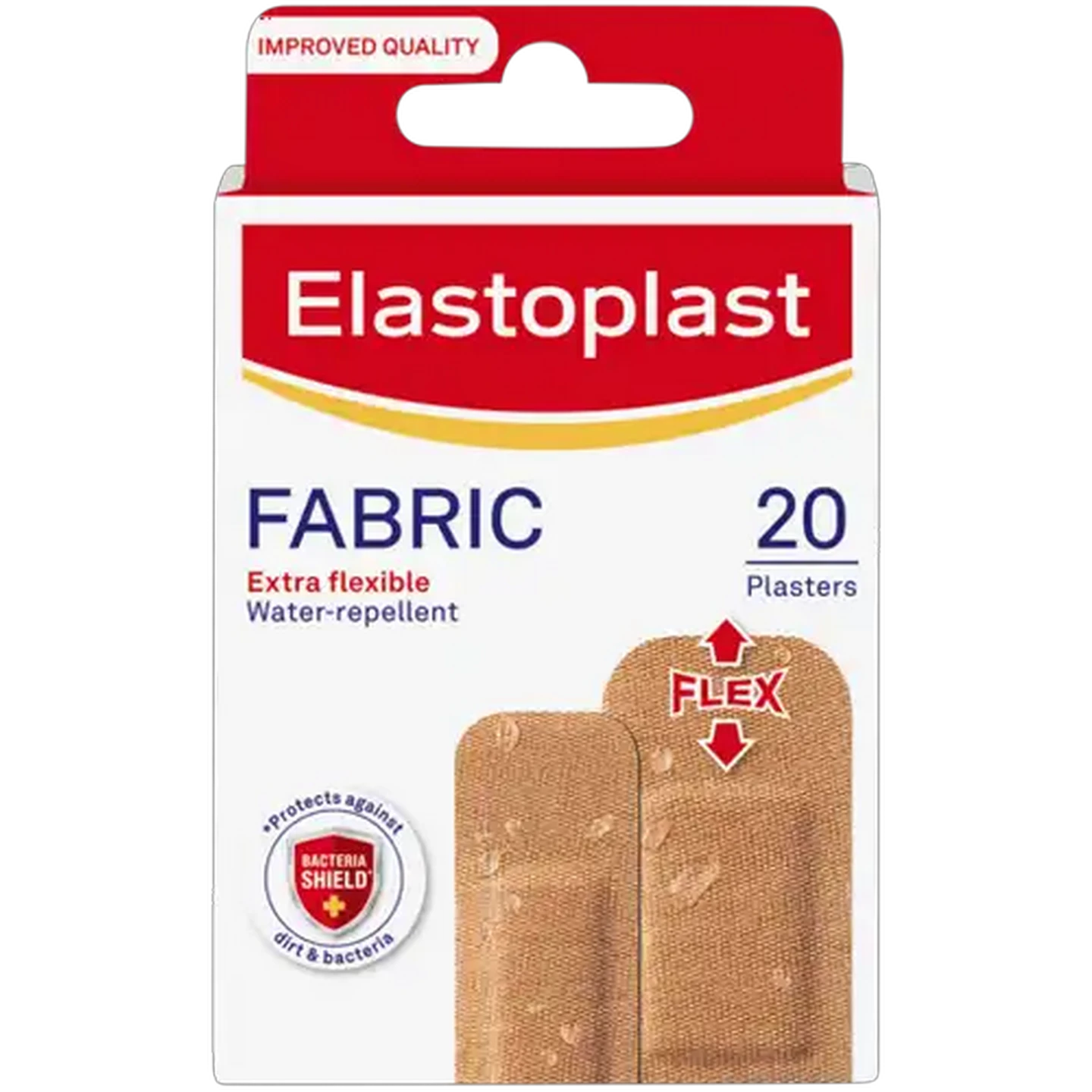 Image of Elastoplast Extra Flexible Breathable Fabric Plasters 20 Pack