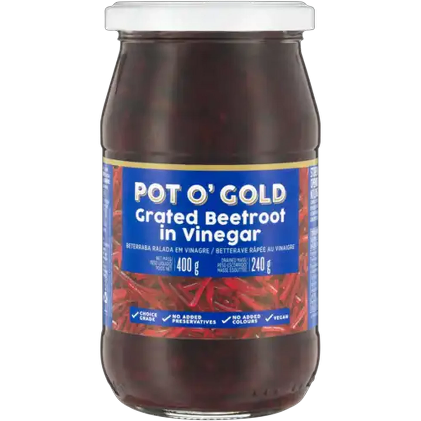Image of Pot O' Gold Grated Beetroot in Vinegar 400g