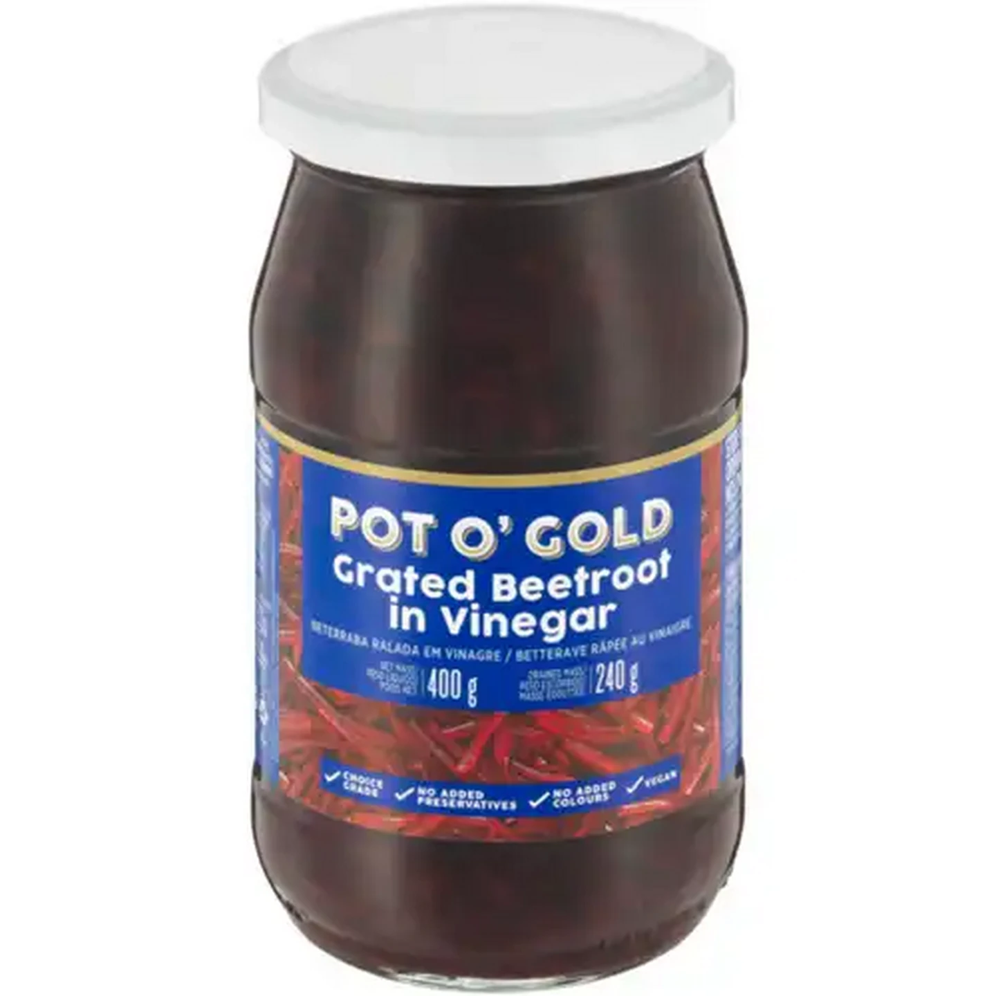 Image of Pot O' Gold Grated Beetroot in Vinegar 400g
