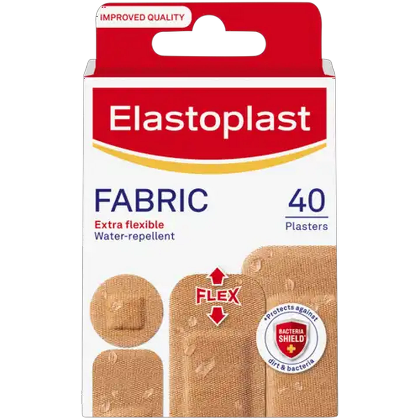 Image of Elastoplast Extra Flexible Breathable Fabric Plasters 40 Pack