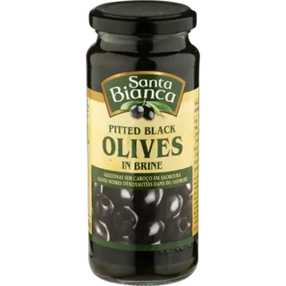 Santa Bianca Pitted Black Olives 335g
