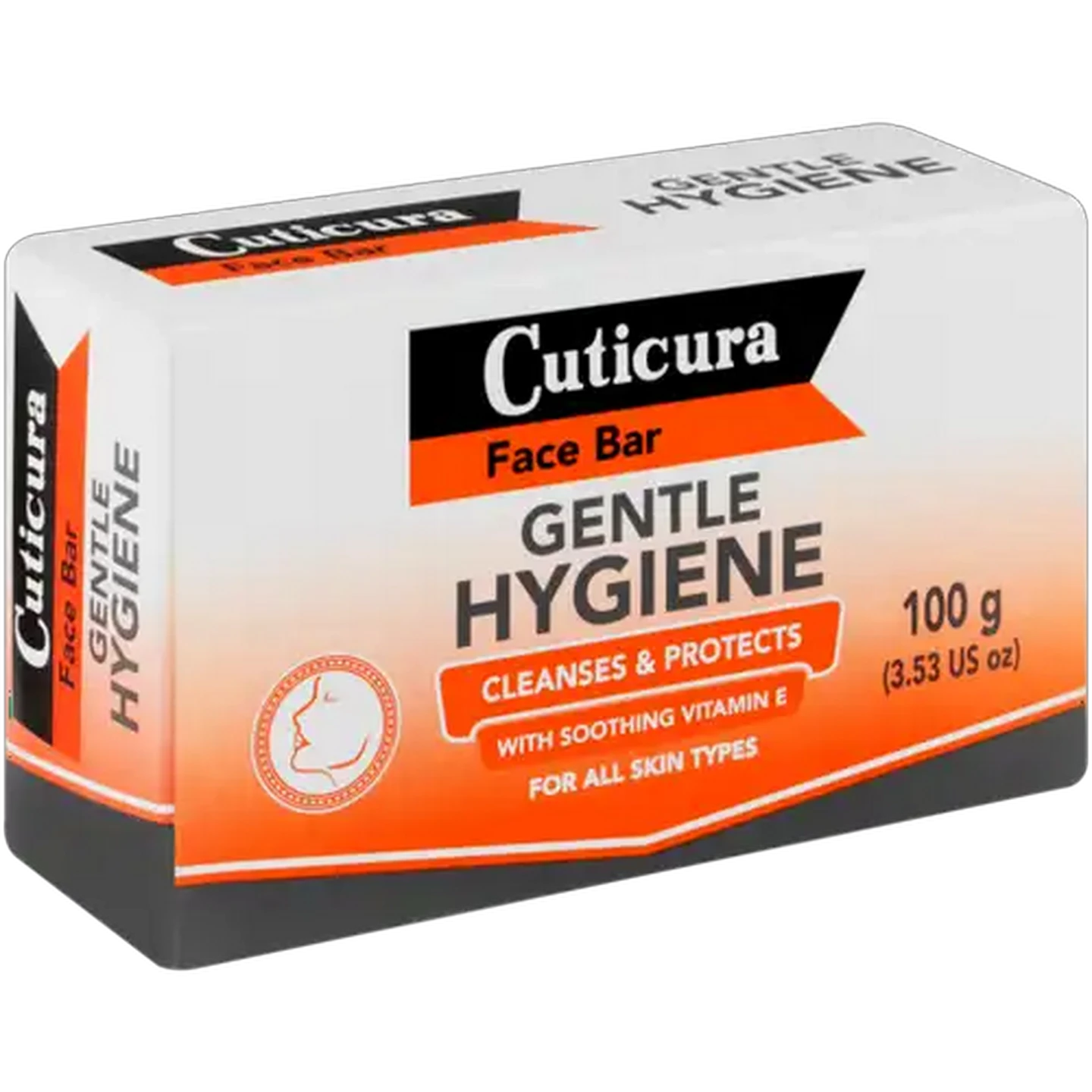 Image of Cuticura Gentle Hygiene Cleanses & Protects Face Bar 100g