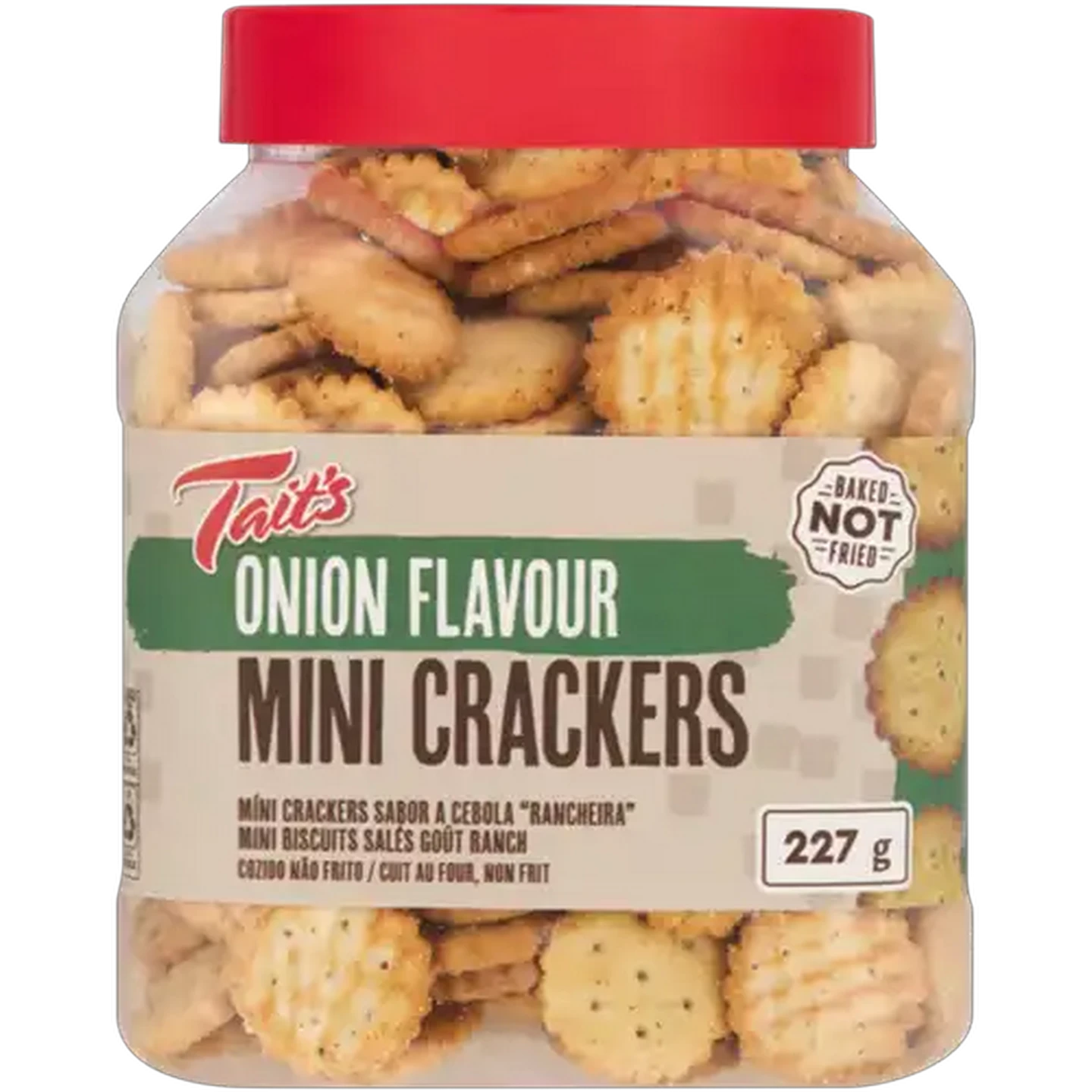 Image of Tait's Onion Flavoured Mini Crackers 227g