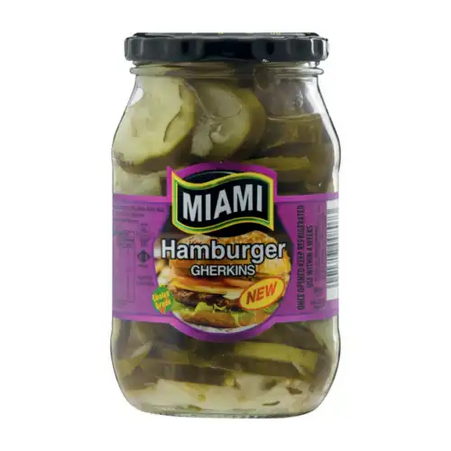 Image of Miami Sweet & Tangy Hamburger Gherkins 380g