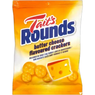 Tait's Rounds Butter Cheese Flavoured Crackers 33g