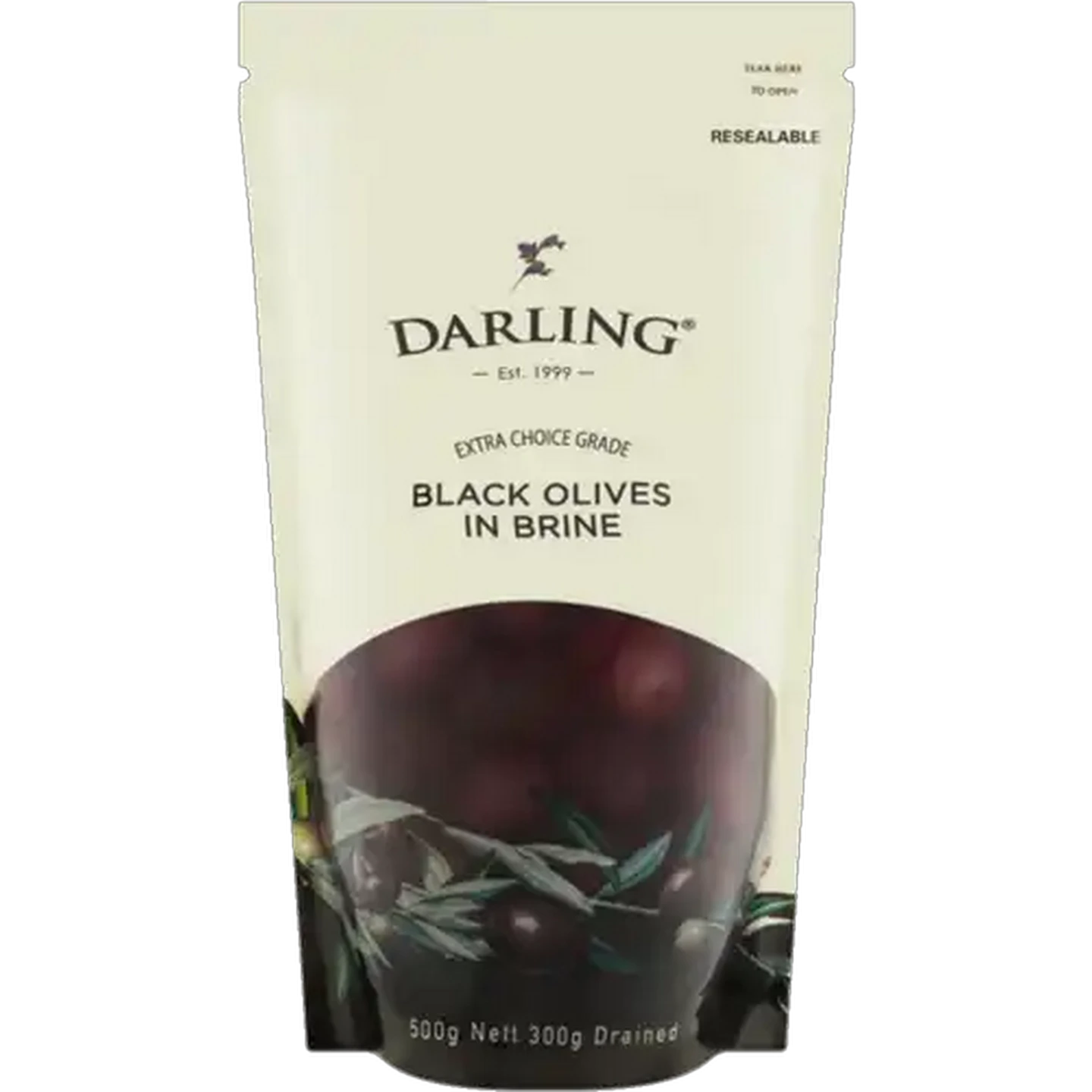 Image of Darling Olives Black Olives in Brine 500g