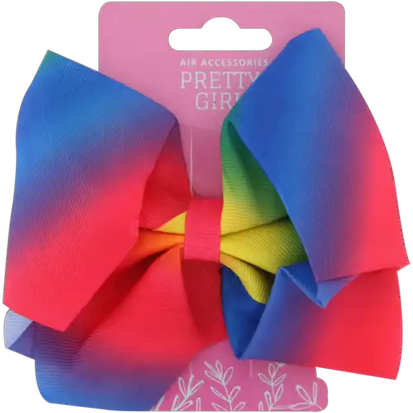 Image of Pretty Girl Big Rainbow Hair Clip Bow