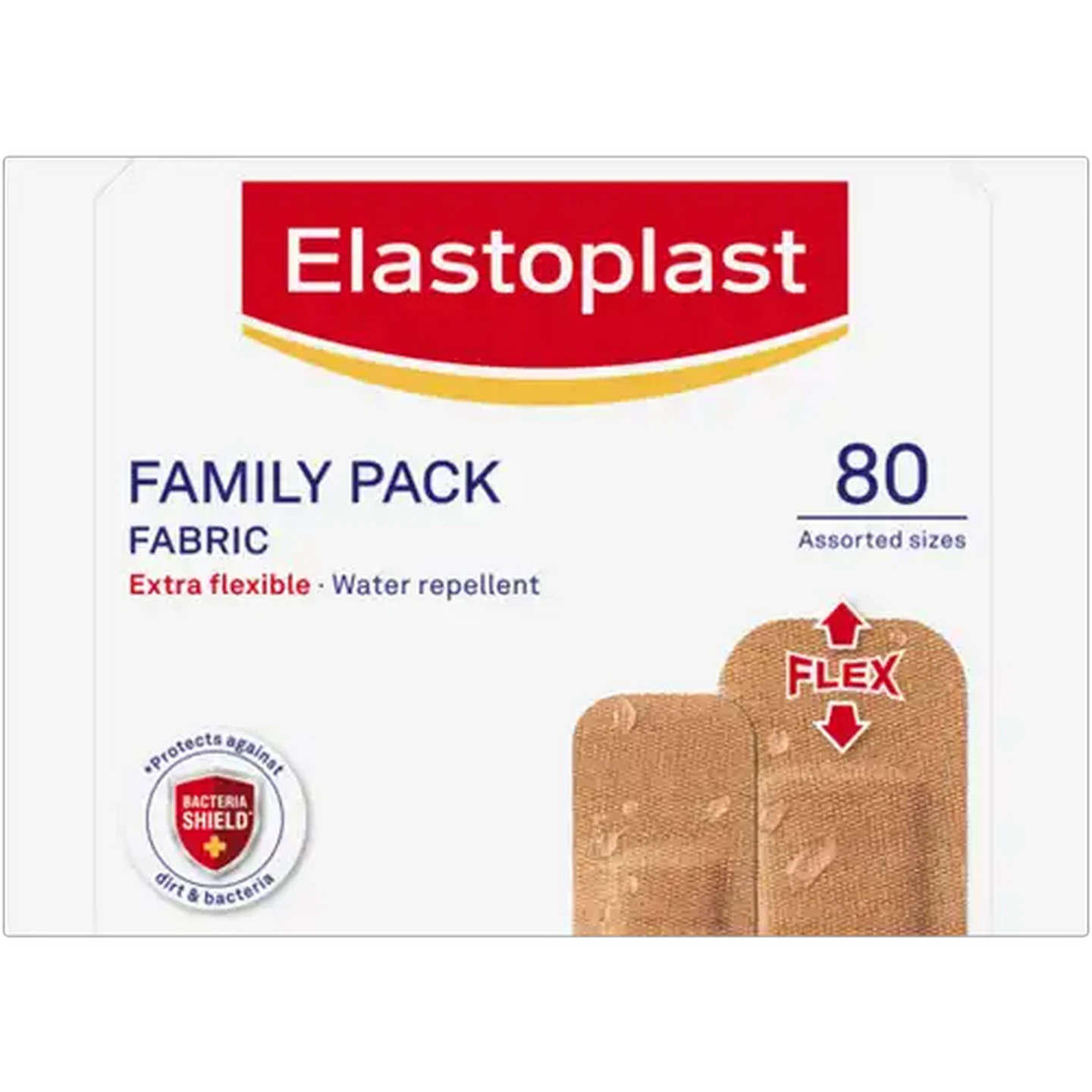 Image of Elastoplast Fabric Family Pack Strip Plasters 80 Pack