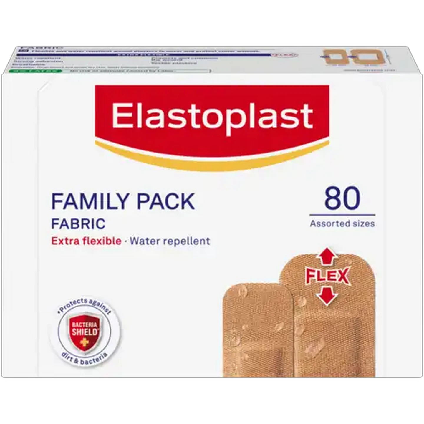 Image of Elastoplast Fabric Family Pack Strip Plasters 80 Pack