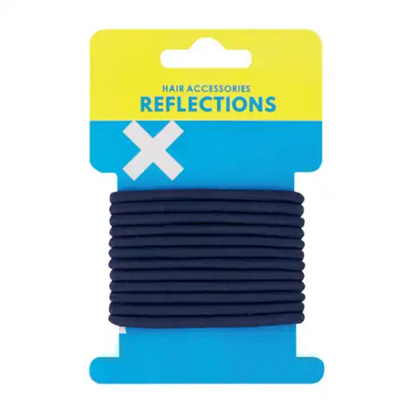 Image of Reflections Navy Elastic Hair Bands 12-Pack