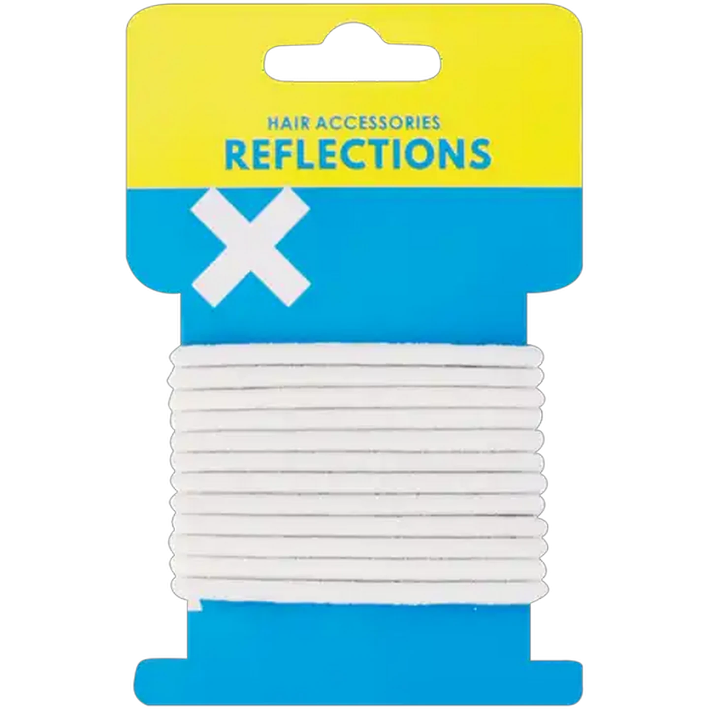 Image of Reflections White Elastic Hair Bands 12-Pack