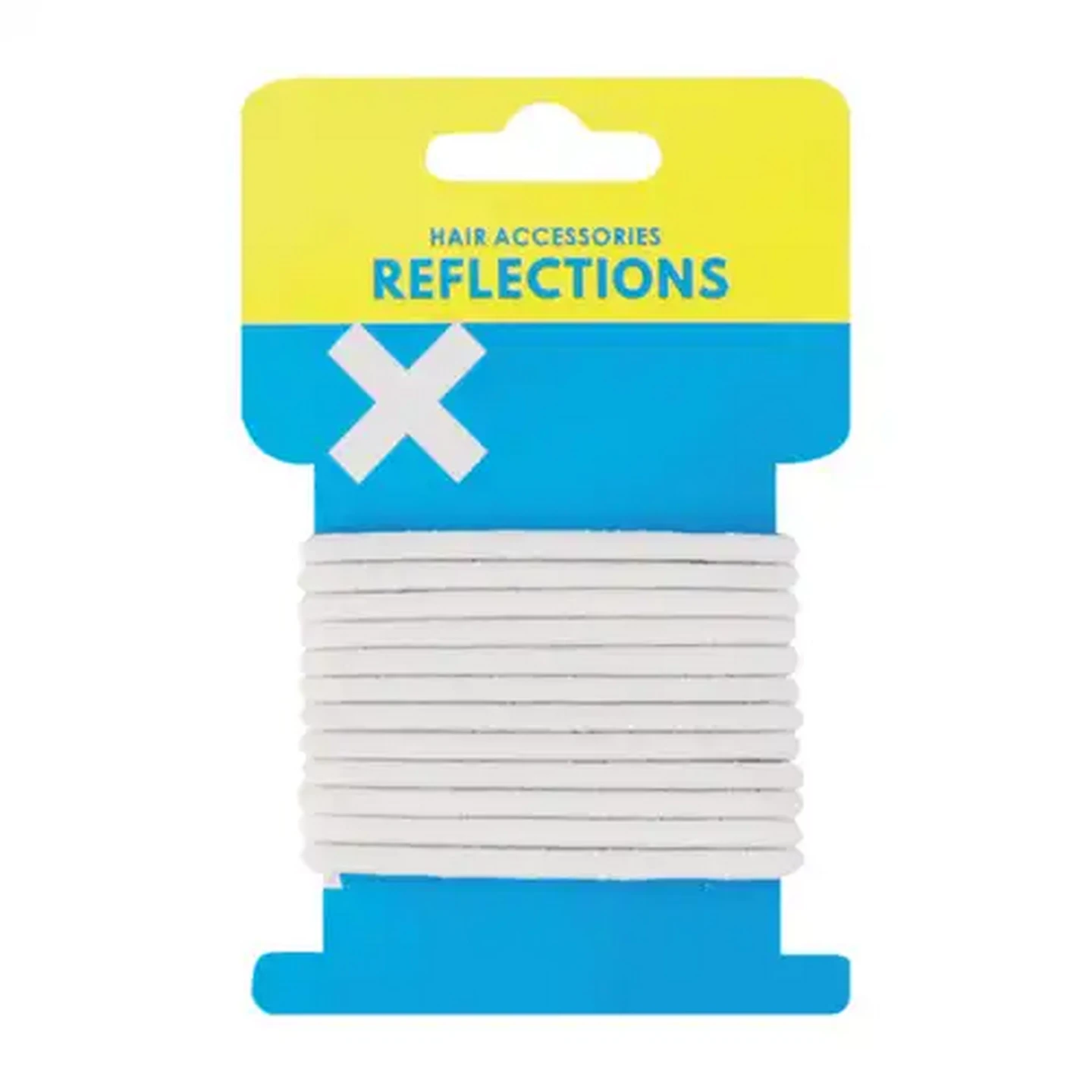 Image of Reflections White Elastic Hair Bands 12-Pack