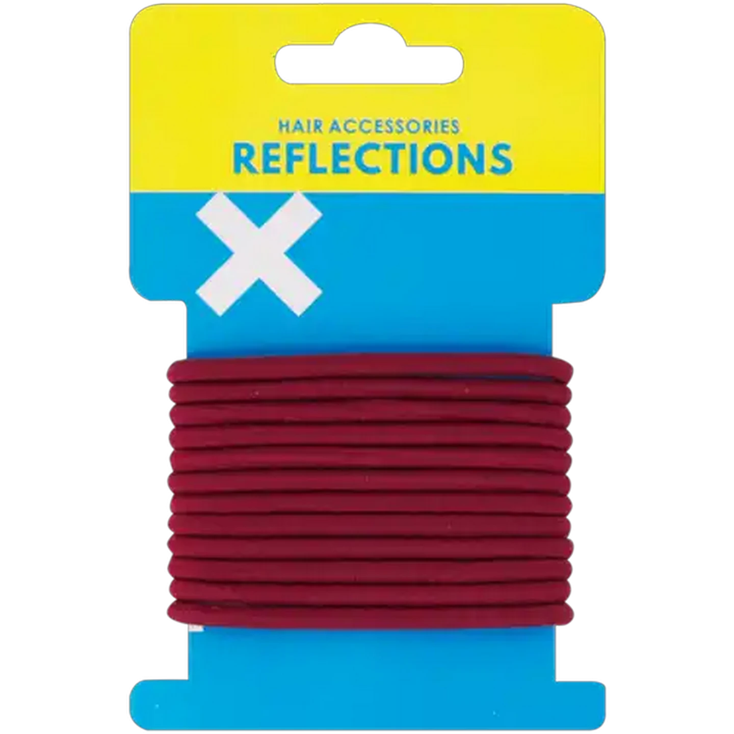 Image of Reflections Maroon Elastic Hair Bands 12-Pack