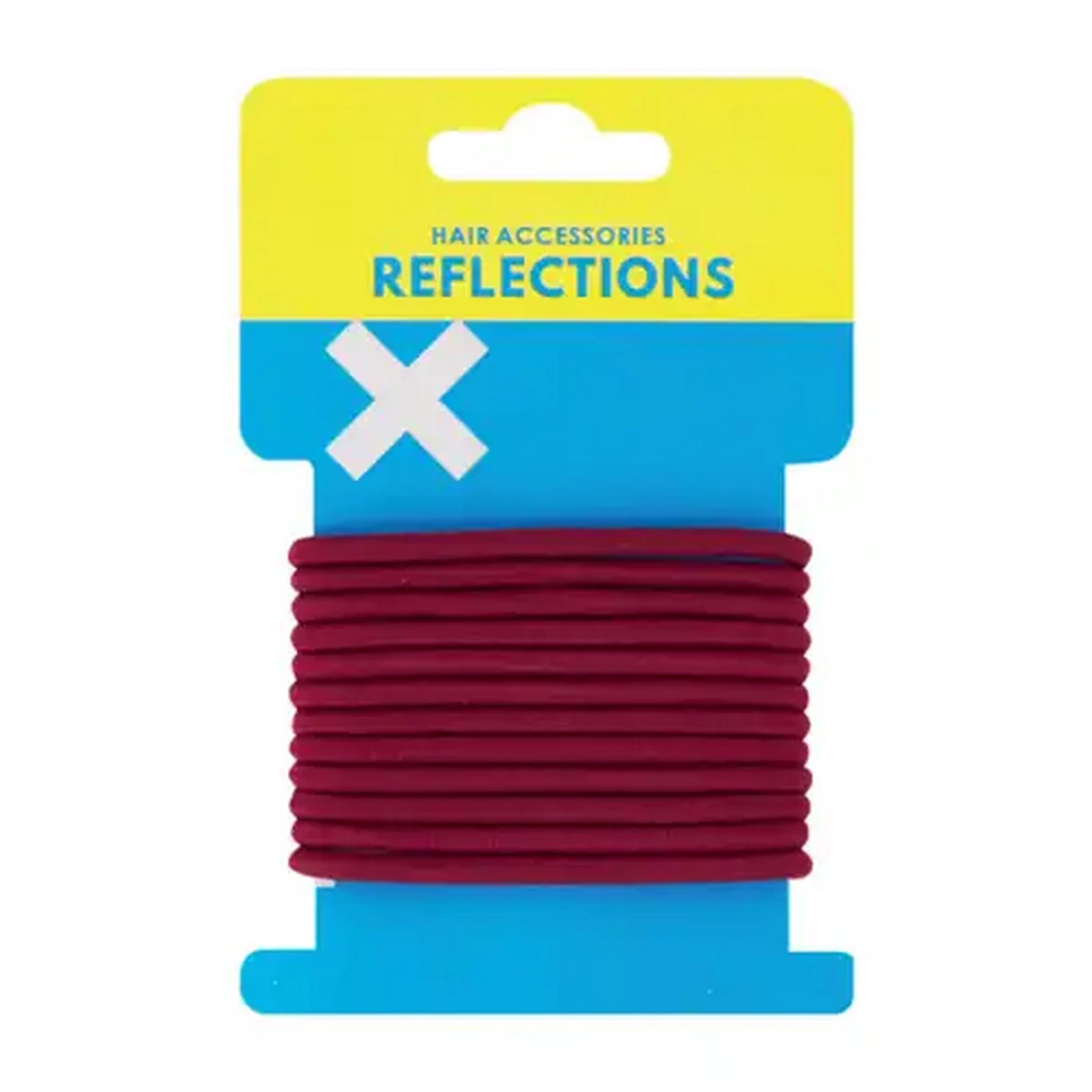 Image of Reflections Maroon Elastic Hair Bands 12-Pack