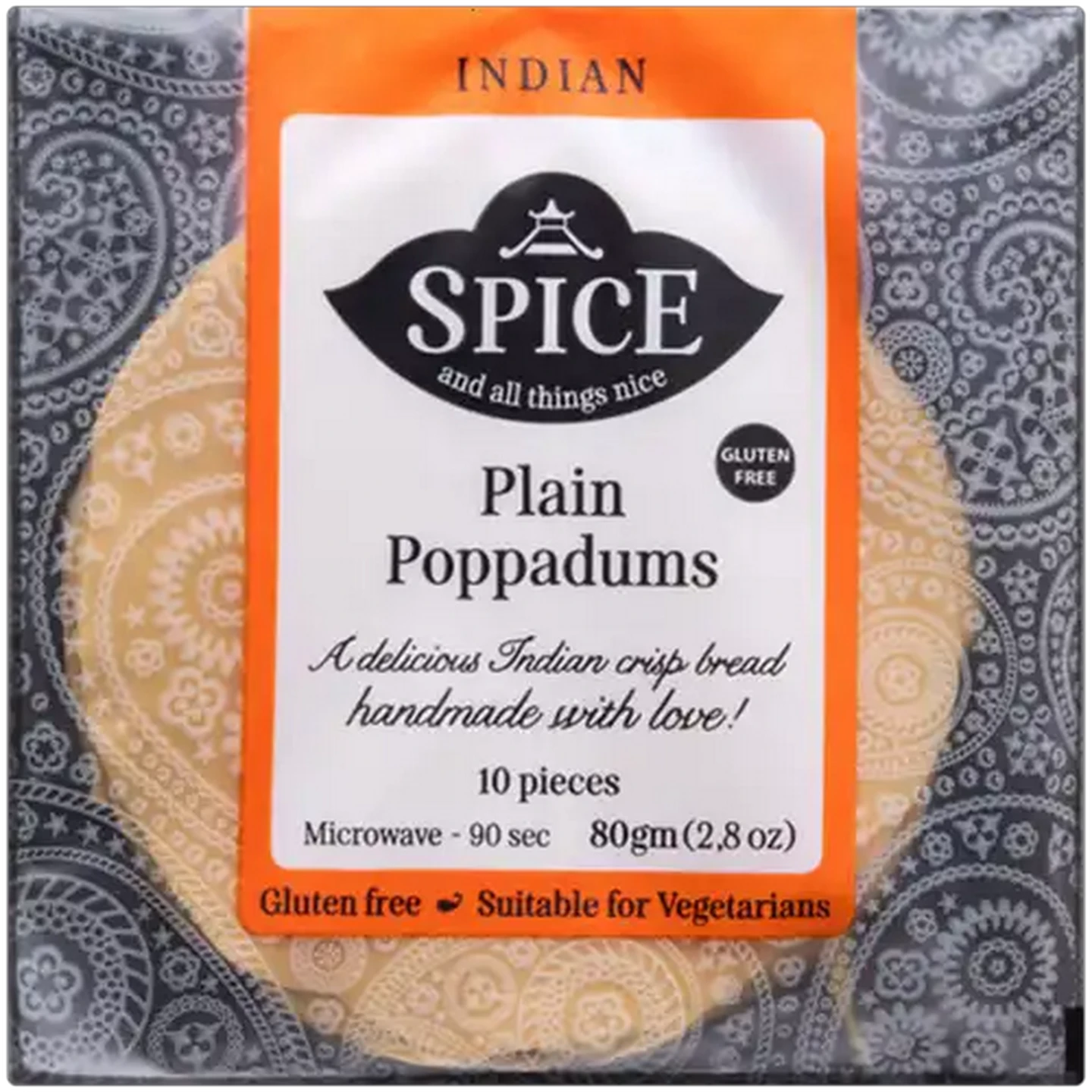 Image of Spice and All Things Nice Plain Poppadums 10 Pack