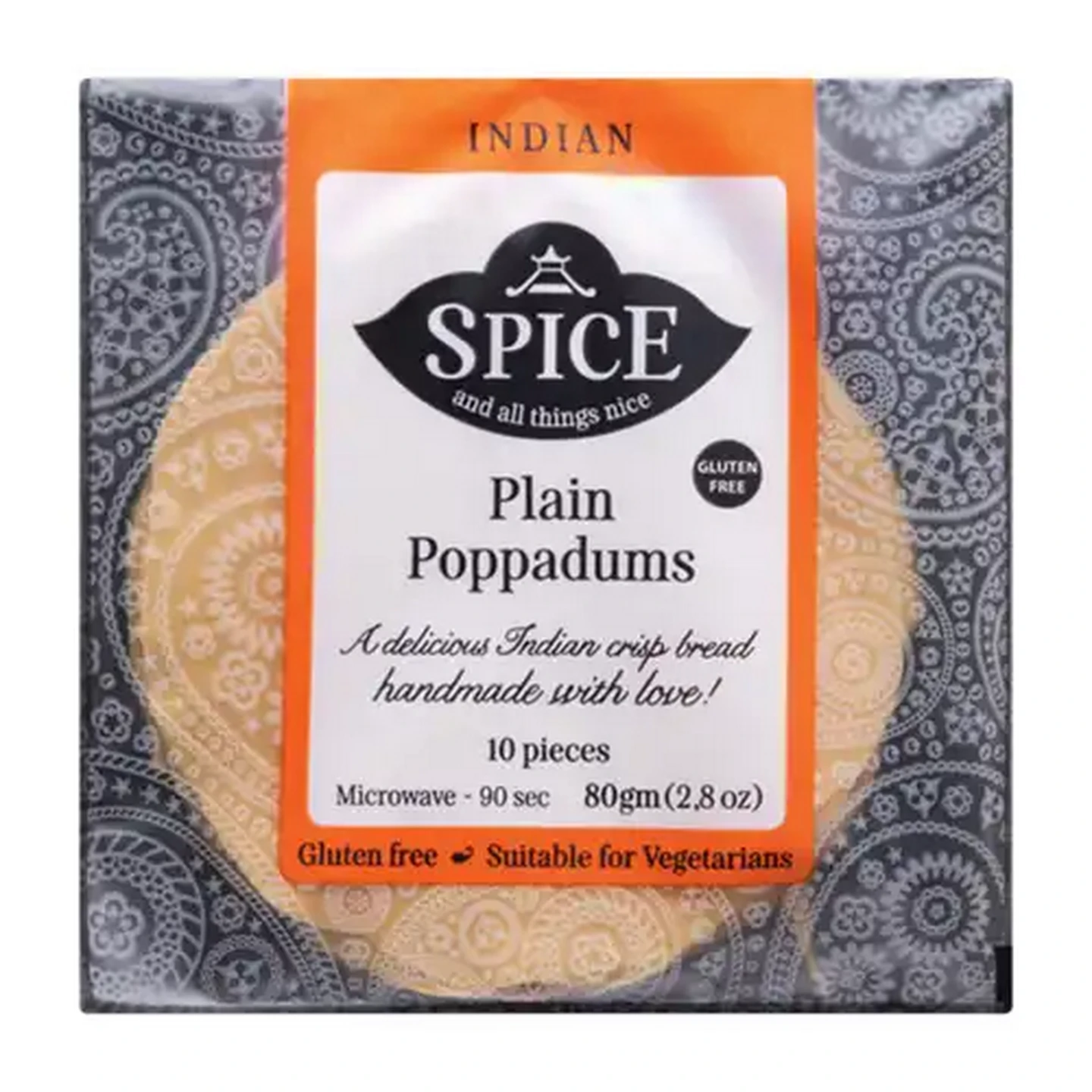 Image of Spice and All Things Nice Plain Poppadums 10 Pack