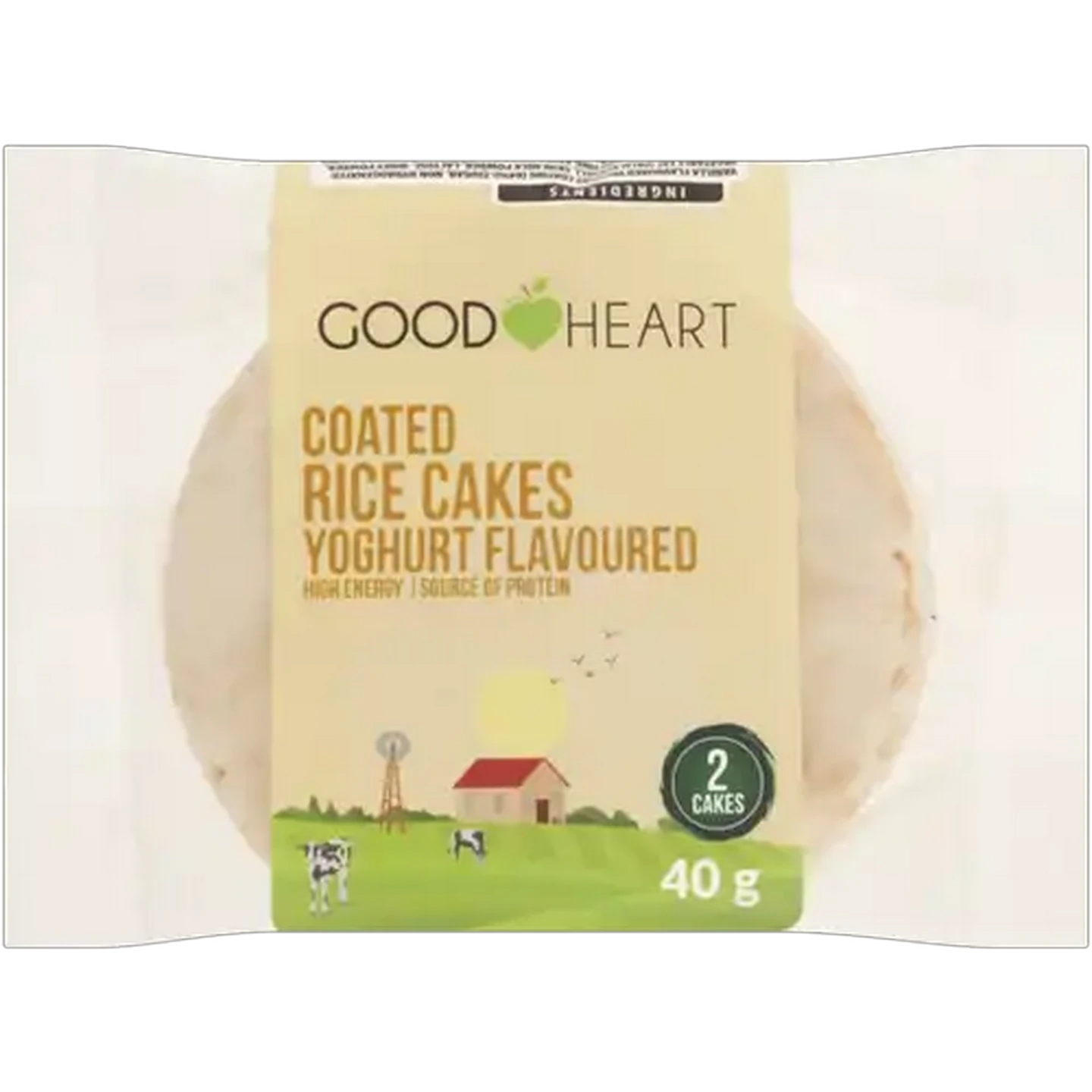 Image of Good Heart Yoghurt Flavoured Coated Rice Cakes 2 Pack